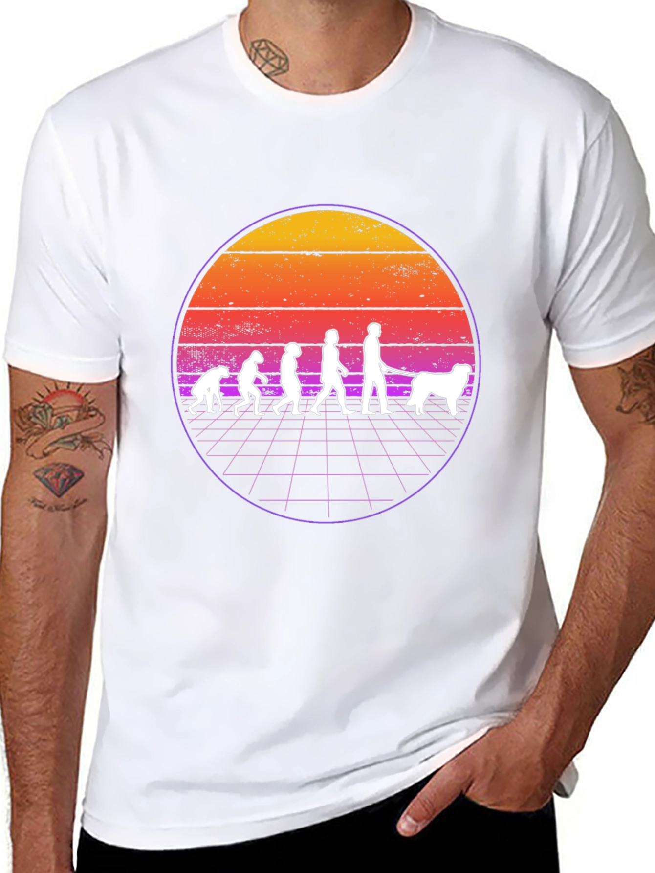 Evolution of Dog Walking T-Shirt