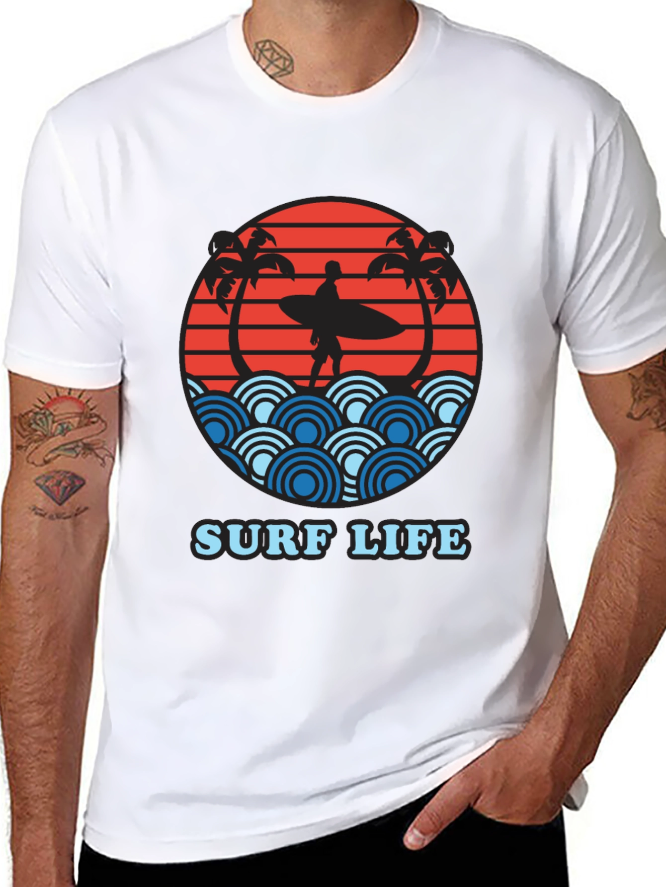 Surf Life Graphic Tee - Summer Beach T-Shirt