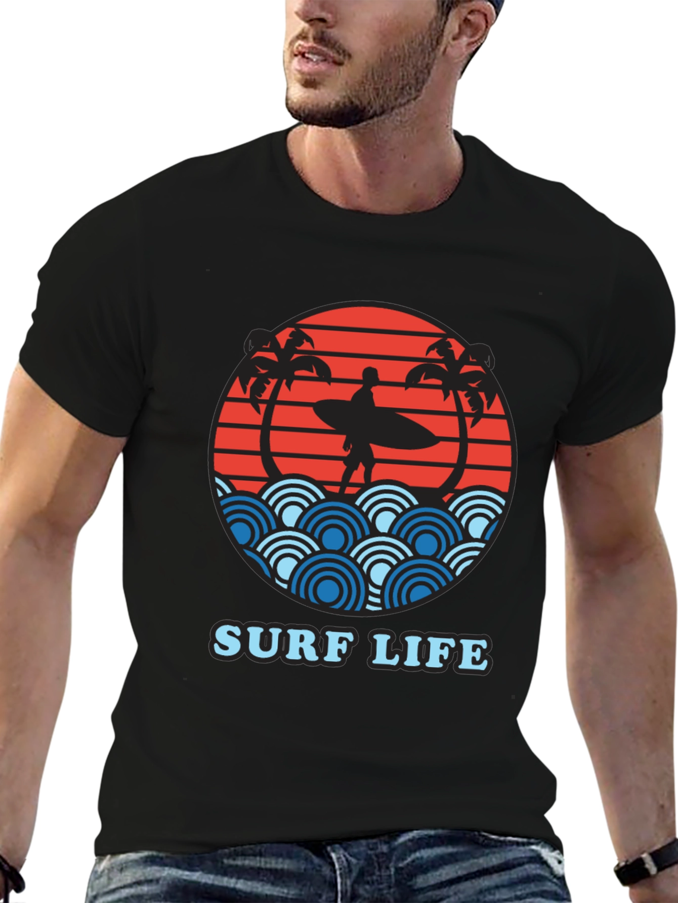 Surf Life Graphic Tee - Summer Beach T-Shirt