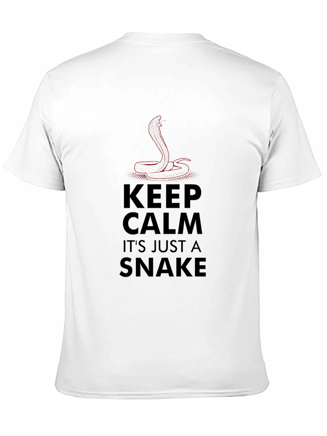 Keep Calm Snake Graphic Tee - Mens Black T-Shirt