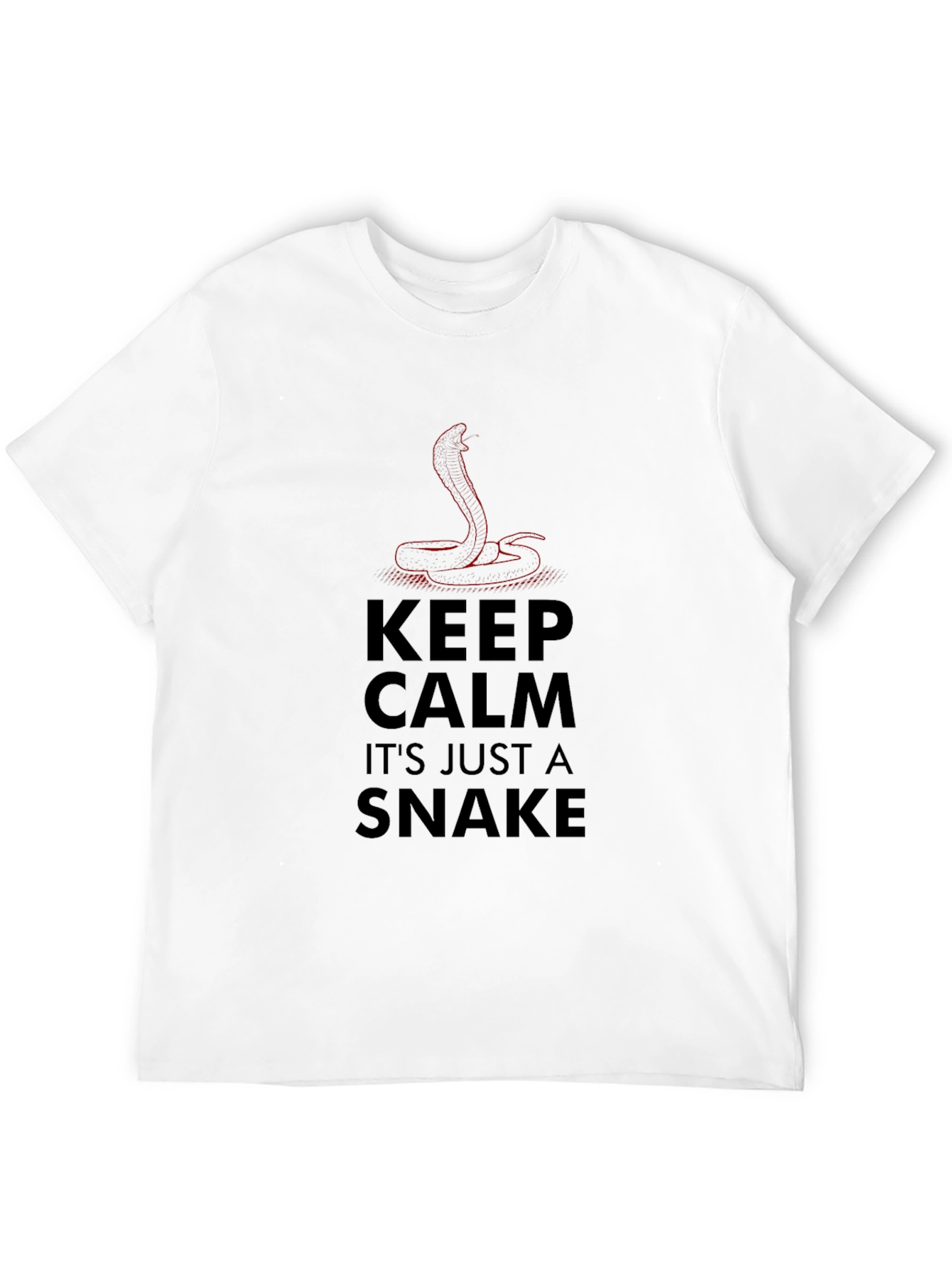 Keep Calm Snake Graphic Tee - Mens Black T-Shirt