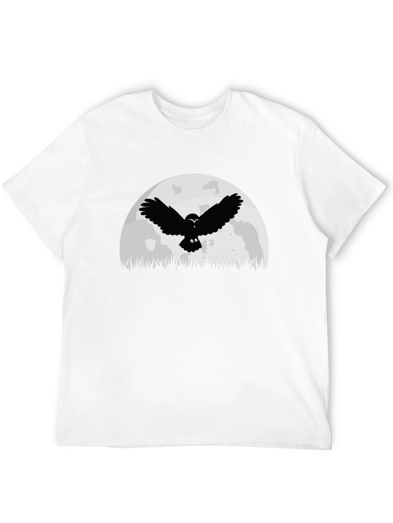 Owl Moon Black Graphic T-Shirt