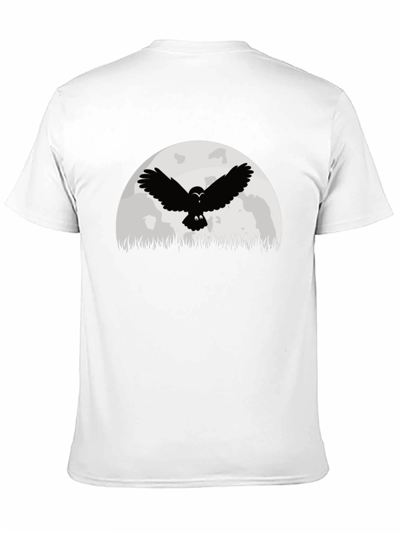 Owl Moon Black Graphic T-Shirt