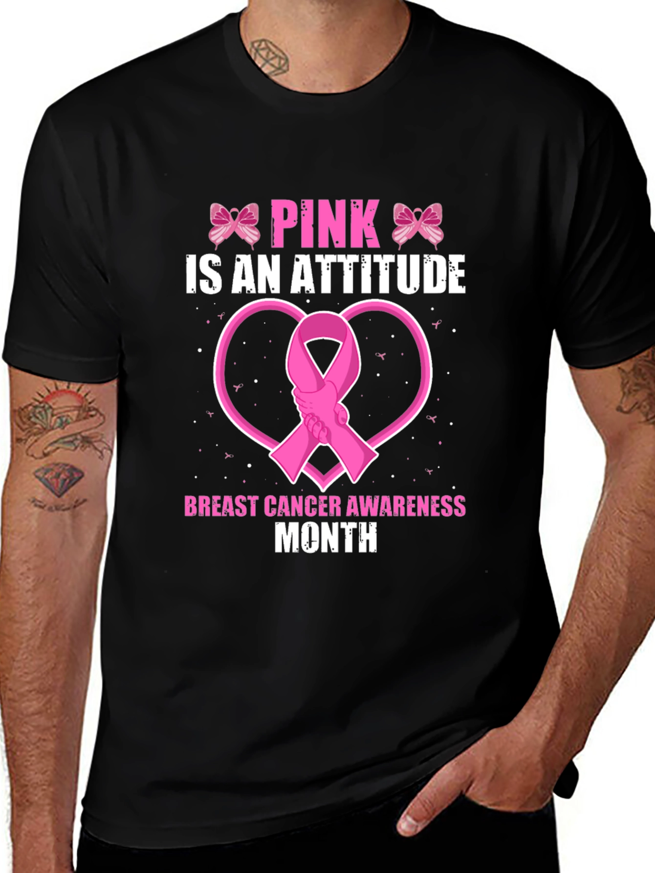 Pink is an Attitude Breast Cancer Awareness T-Shirt