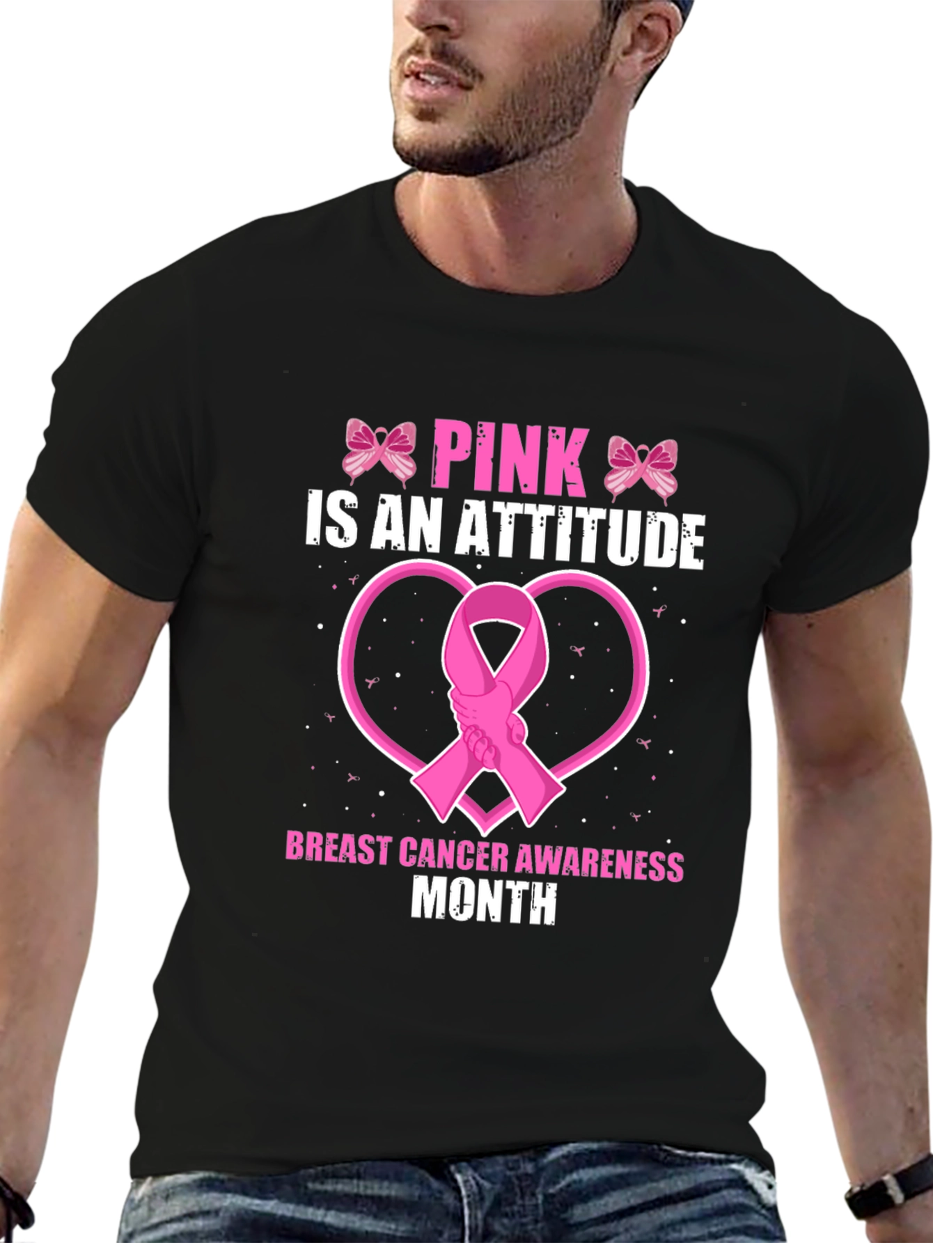 Pink is an Attitude Breast Cancer Awareness T-Shirt