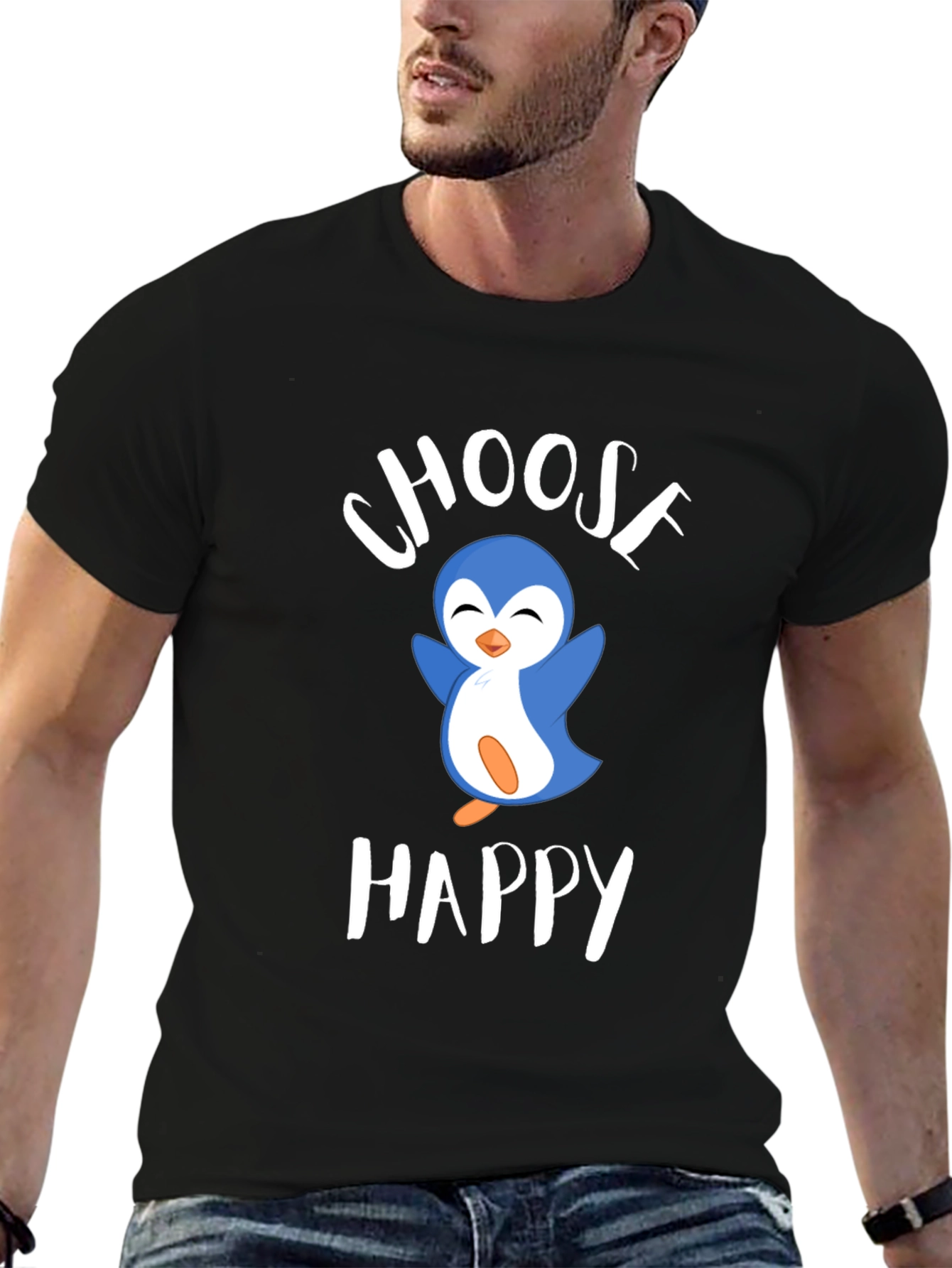 Choose Happy Penguin Tee