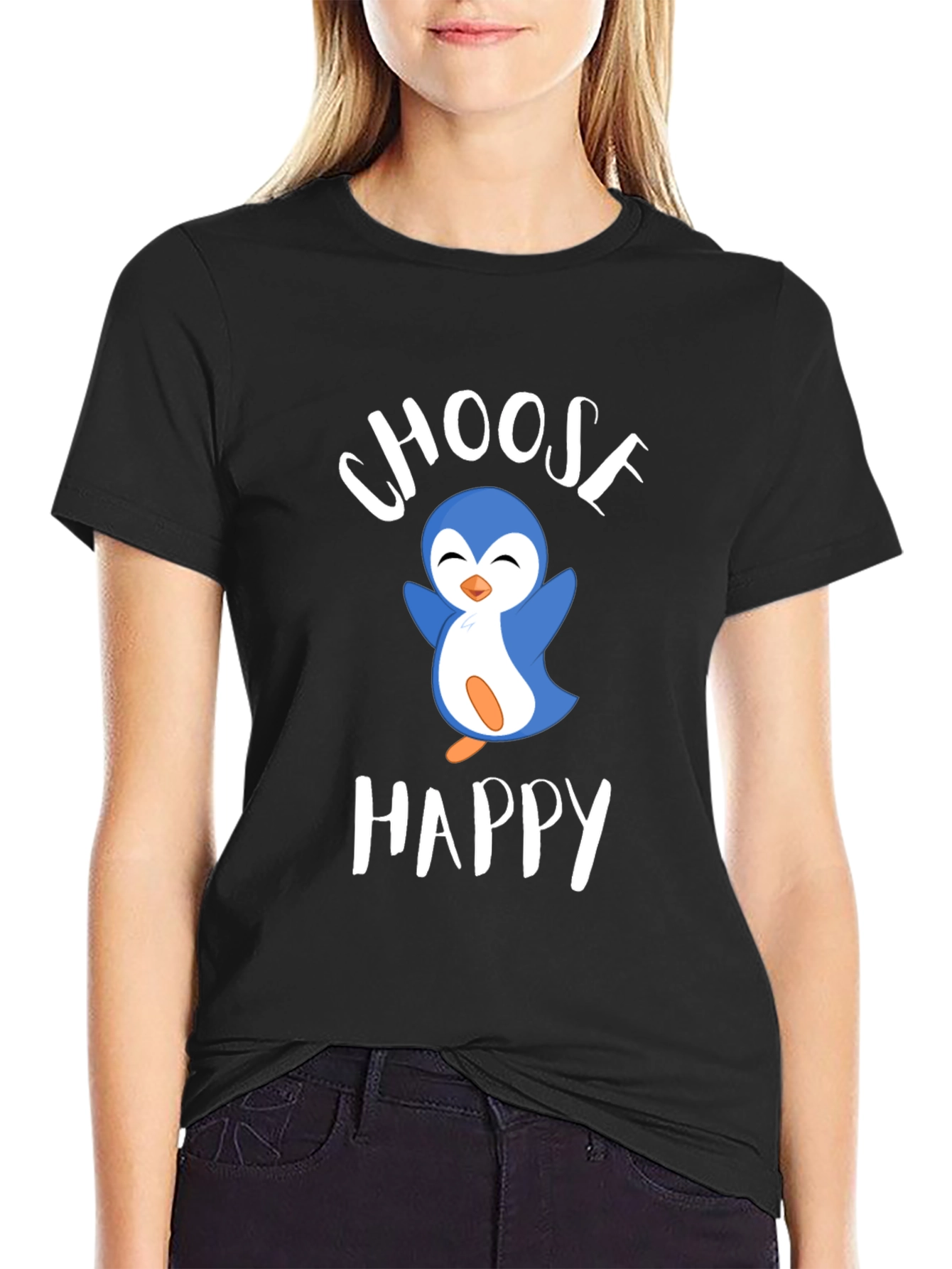 Choose Happy Penguin Tee