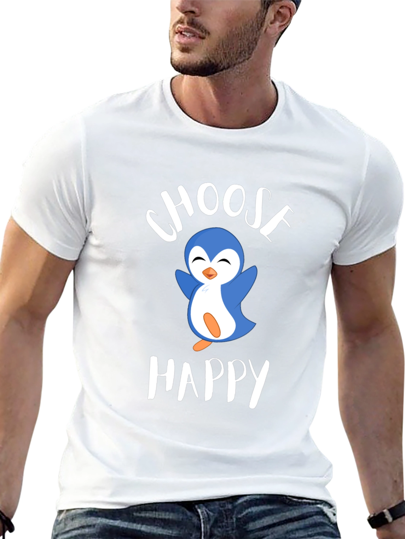 Choose Happy Penguin Tee