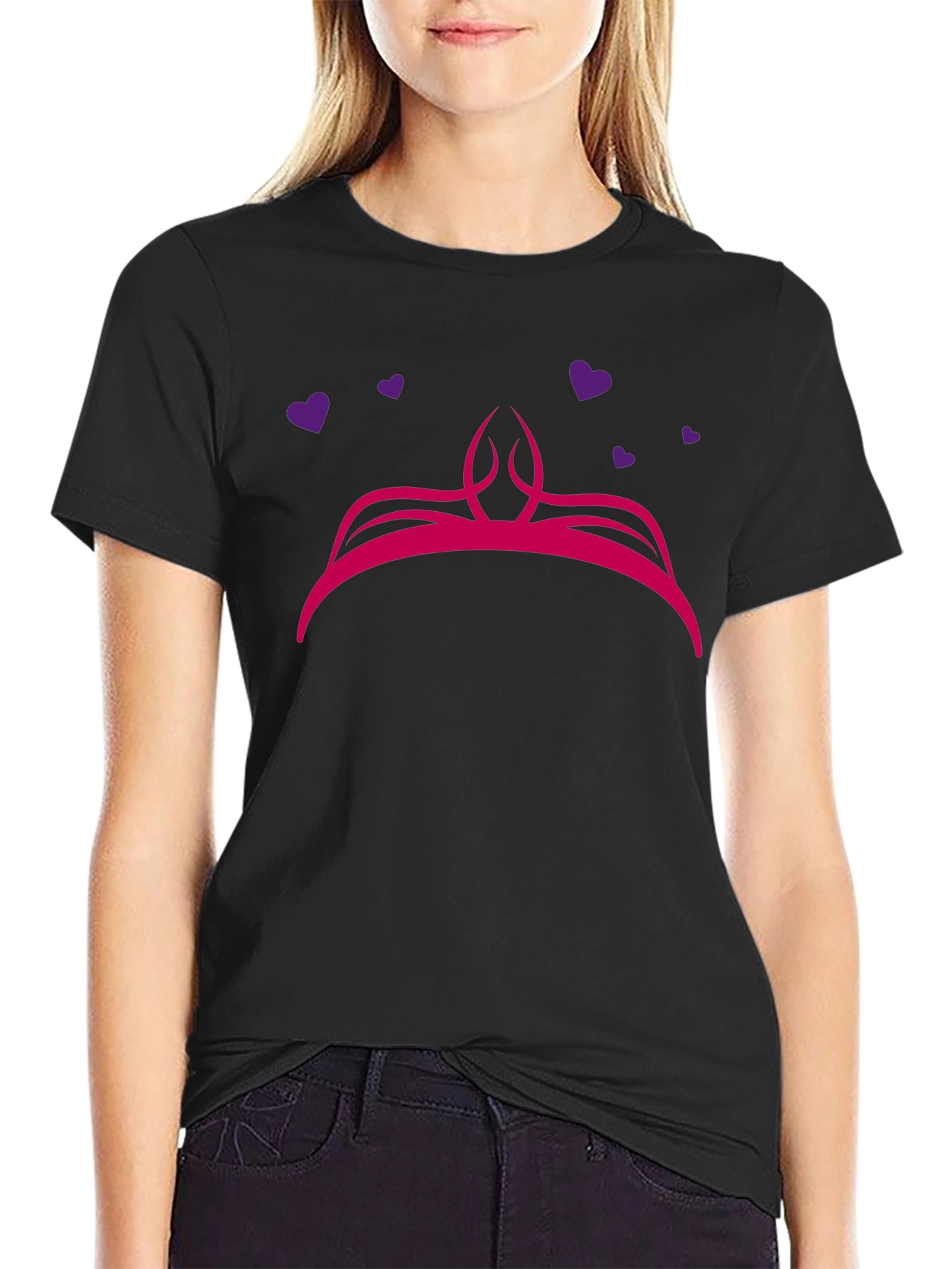 Princess Crown Graphic Tee - Cute Novelty Shirt