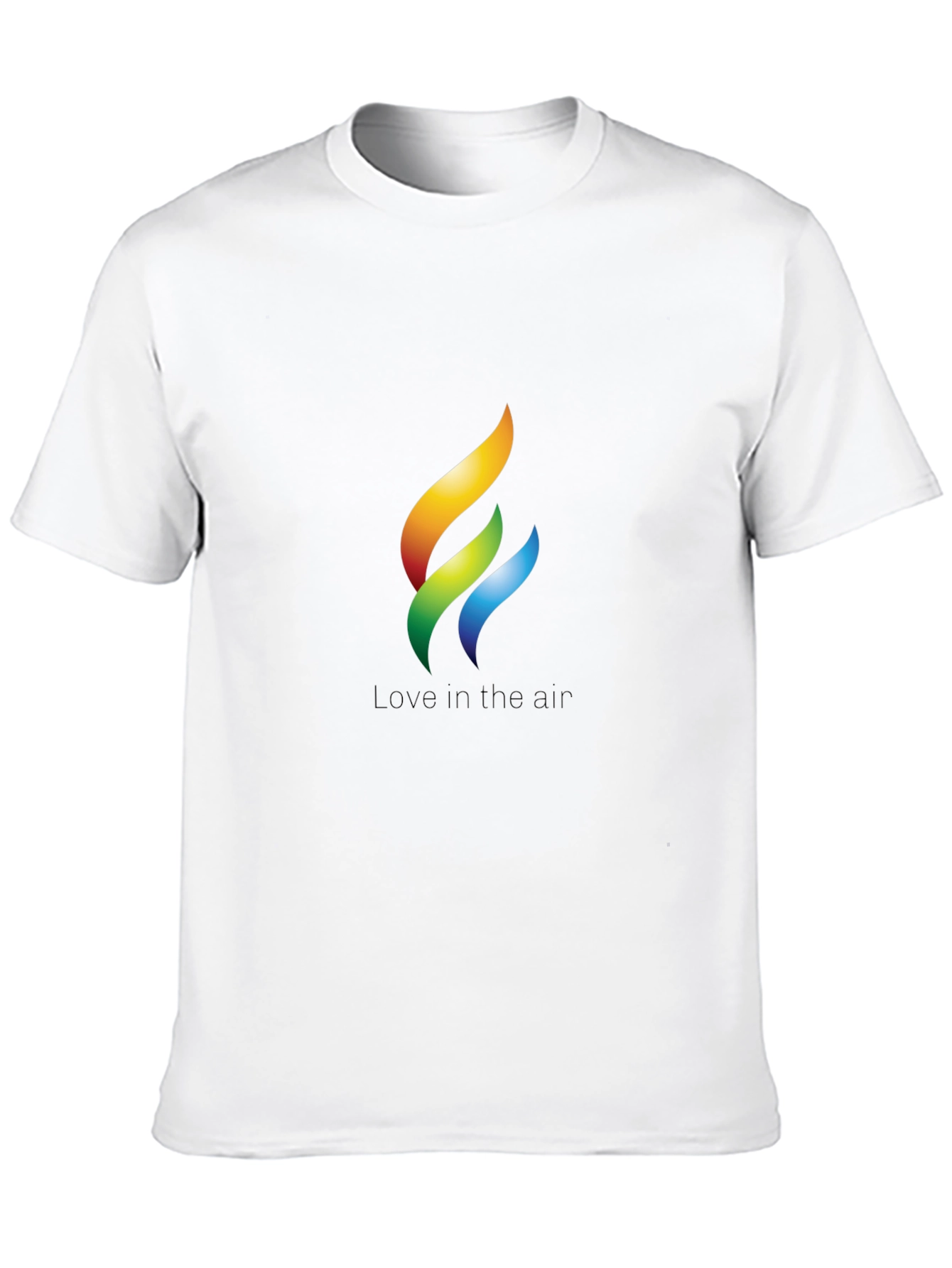 Rainbow Flame Graphic Black T-Shirt