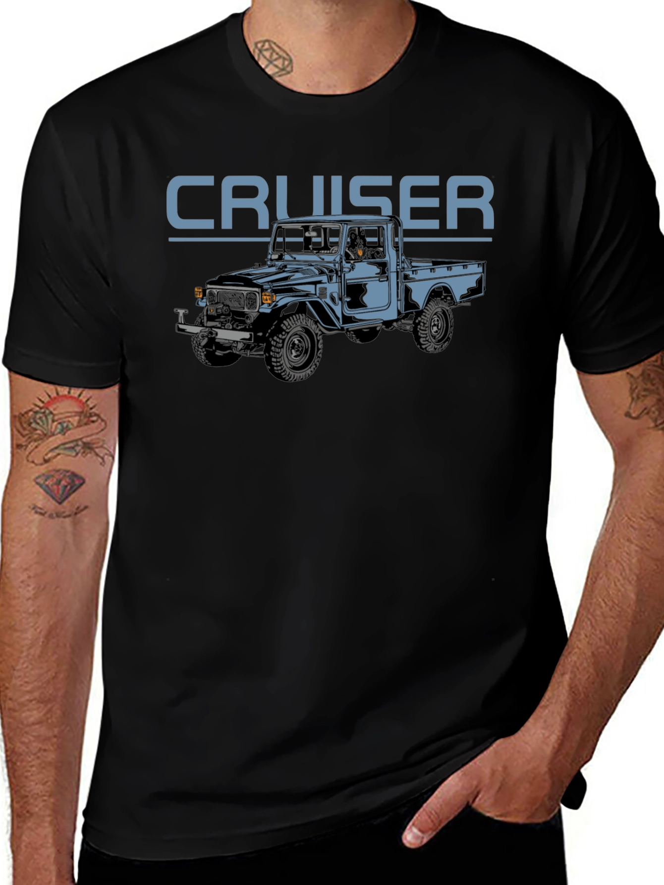 Cruiser Truck Graphic Tee - Black