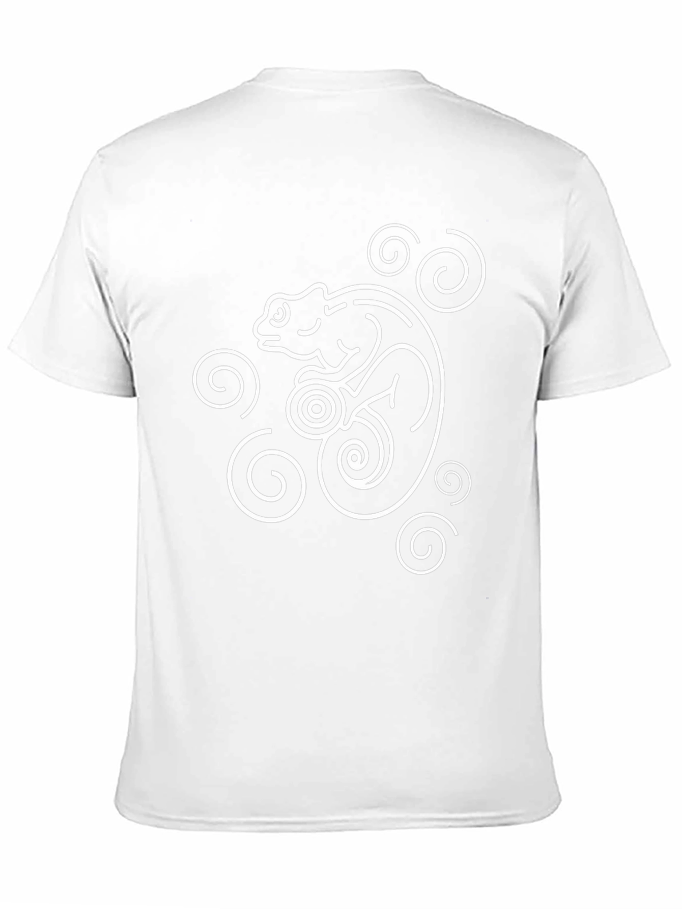 Stylized Chameleon Graphic Tee - Black