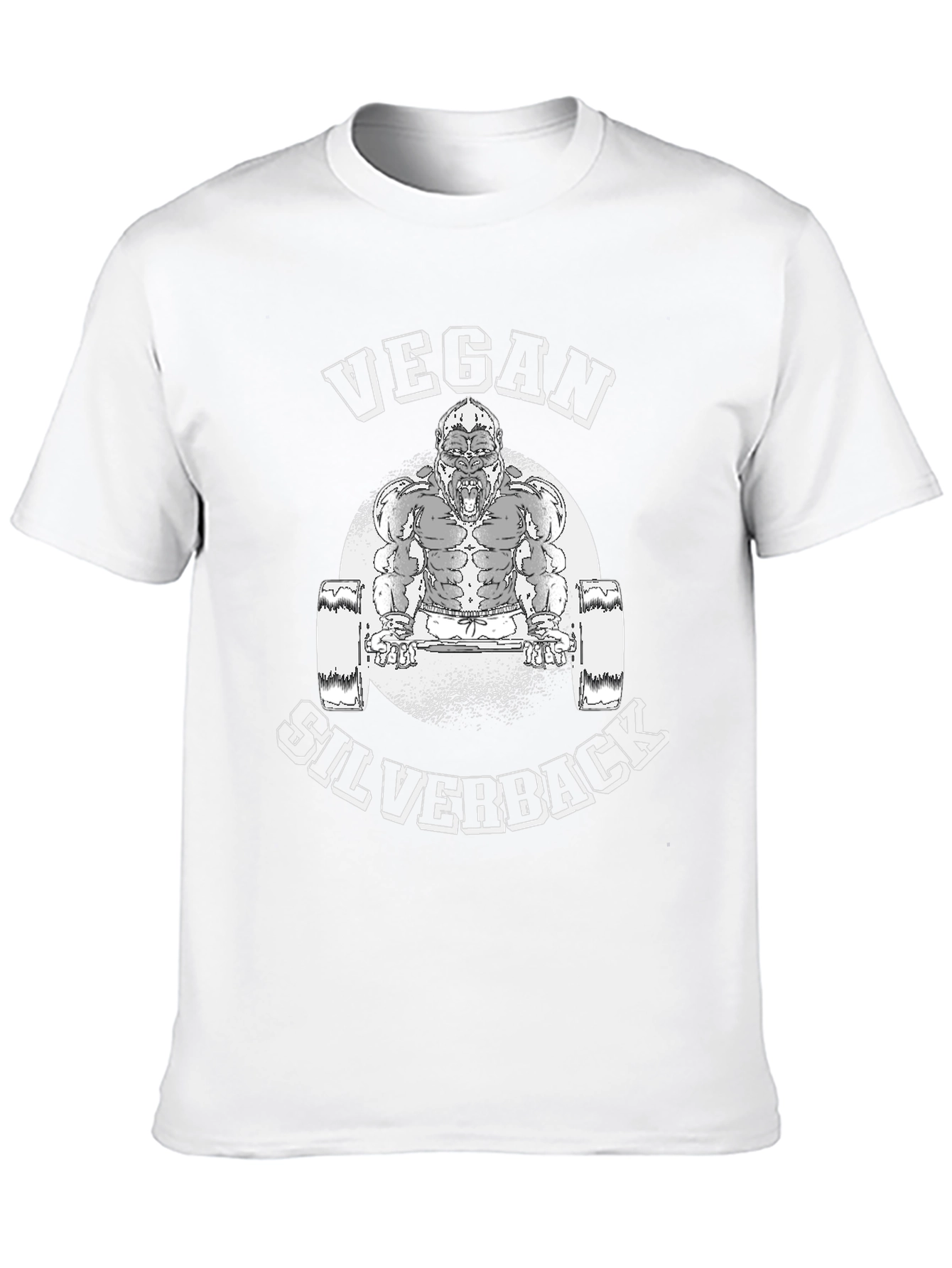 Vegan Silverback Gorilla Weightlifting T-Shirt