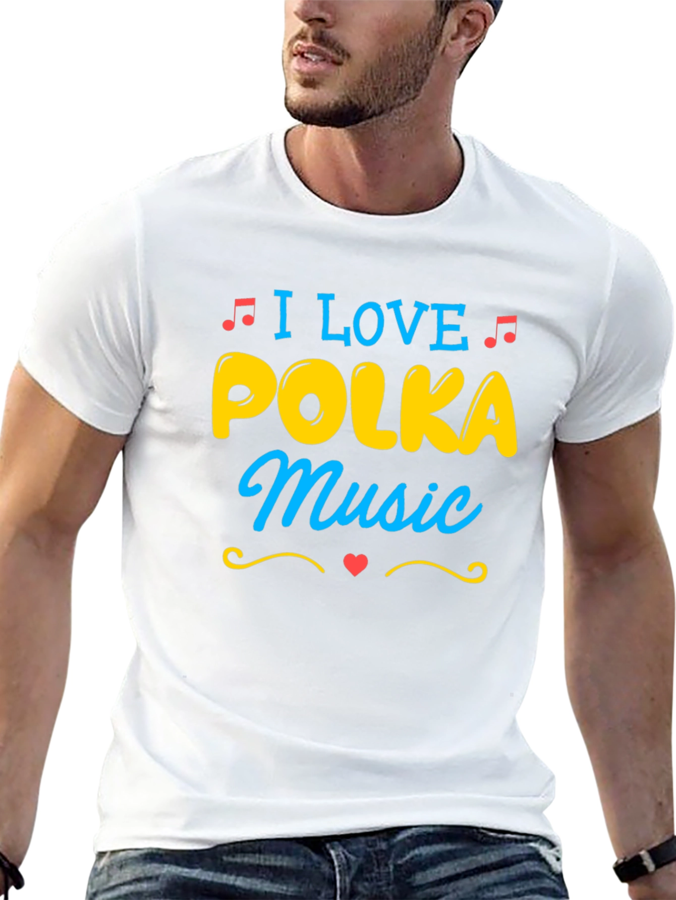 I Love Polka Music T-Shirt - Novelty Design