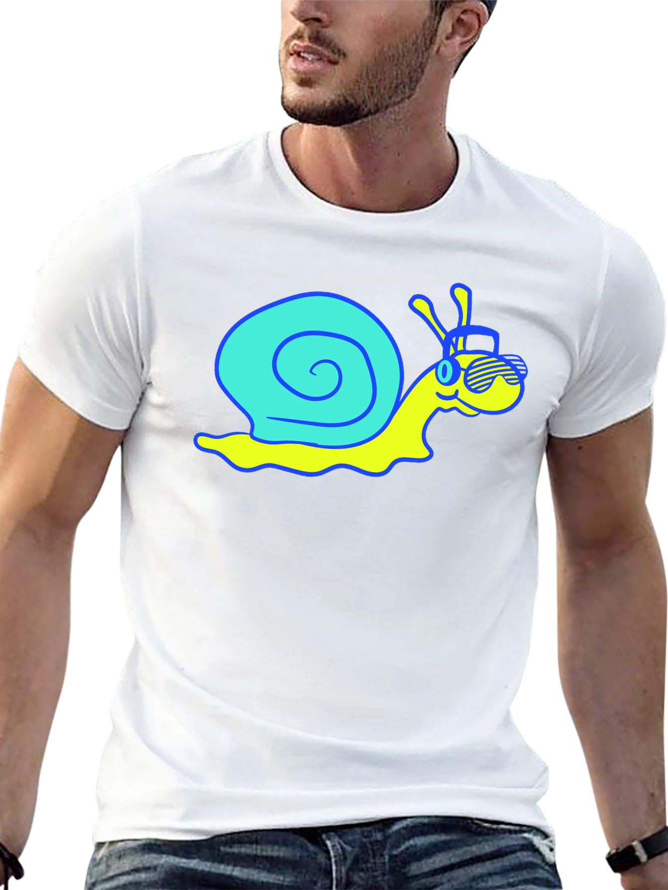 Cool Snail Graphic Tee - Quirky Cartoon Shirt