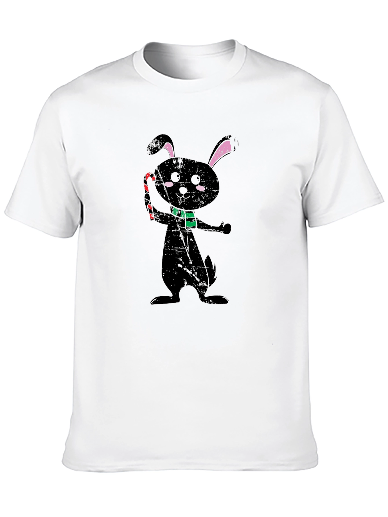 Festive Black Rabbit Graphic Tee