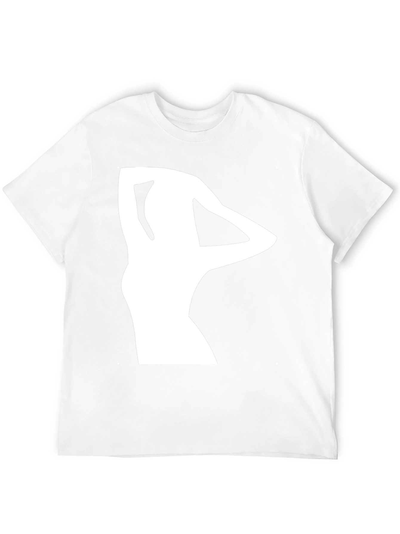 Black T-Shirt with White Silhouette Graphic