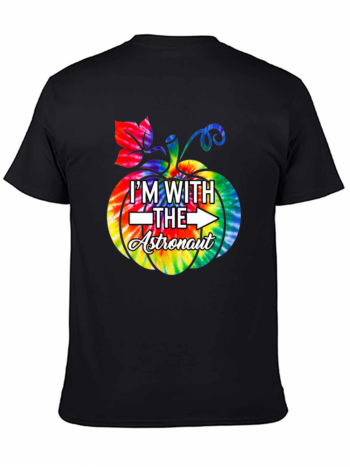 Im With The Astronaut Halloween Pumpkin Tie-Dye T-Shirt