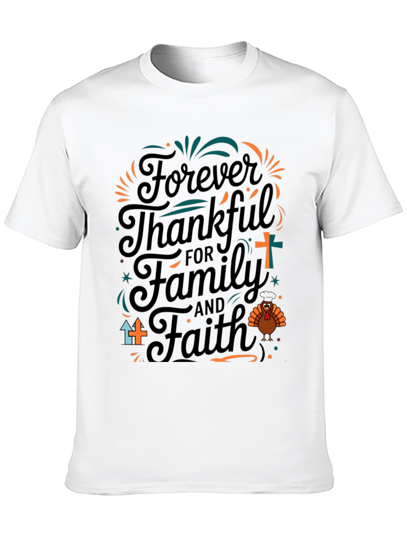 Thankful Family Faith Thanksgiving T-Shirt