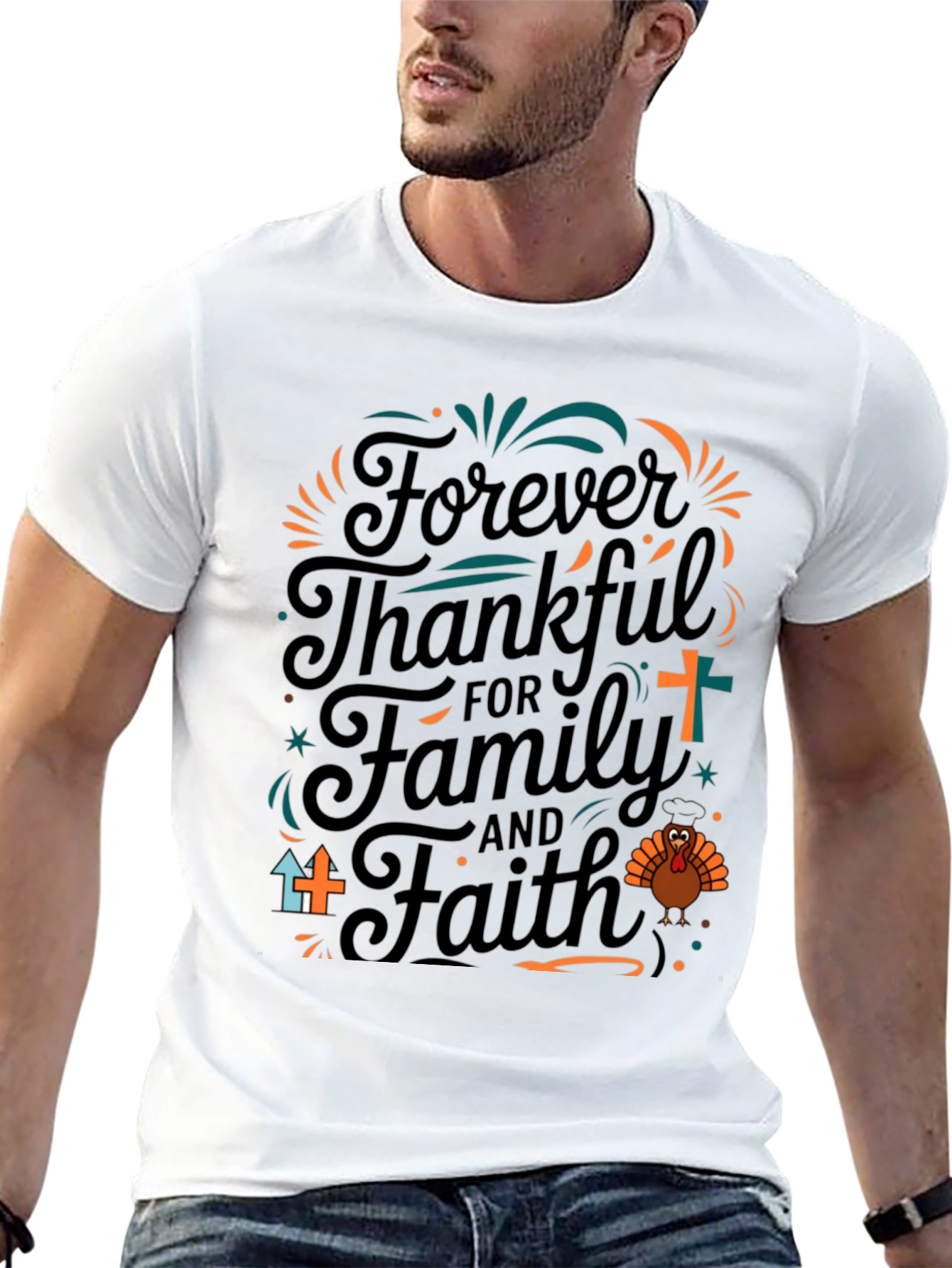 Thankful Family Faith Thanksgiving T-Shirt