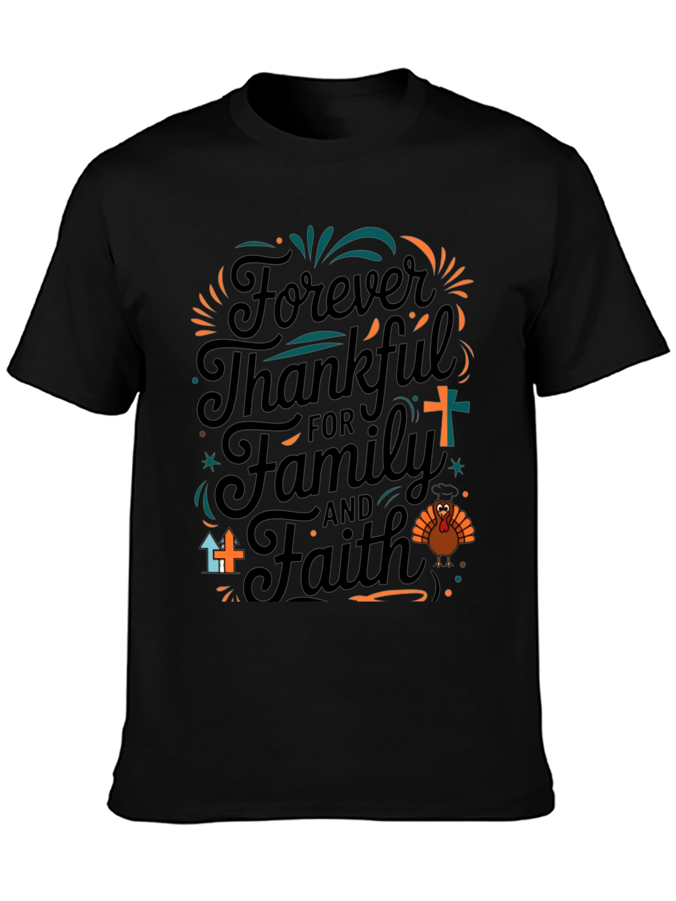 Thankful Family Faith Thanksgiving T-Shirt