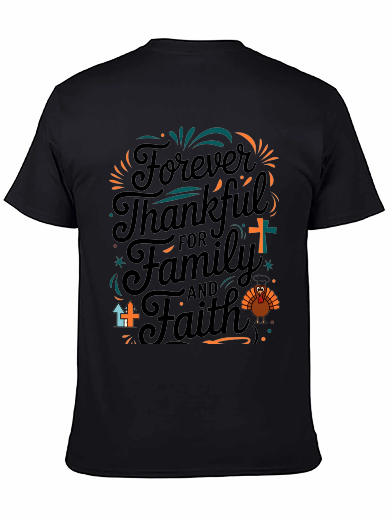 Thankful Family Faith Thanksgiving T-Shirt