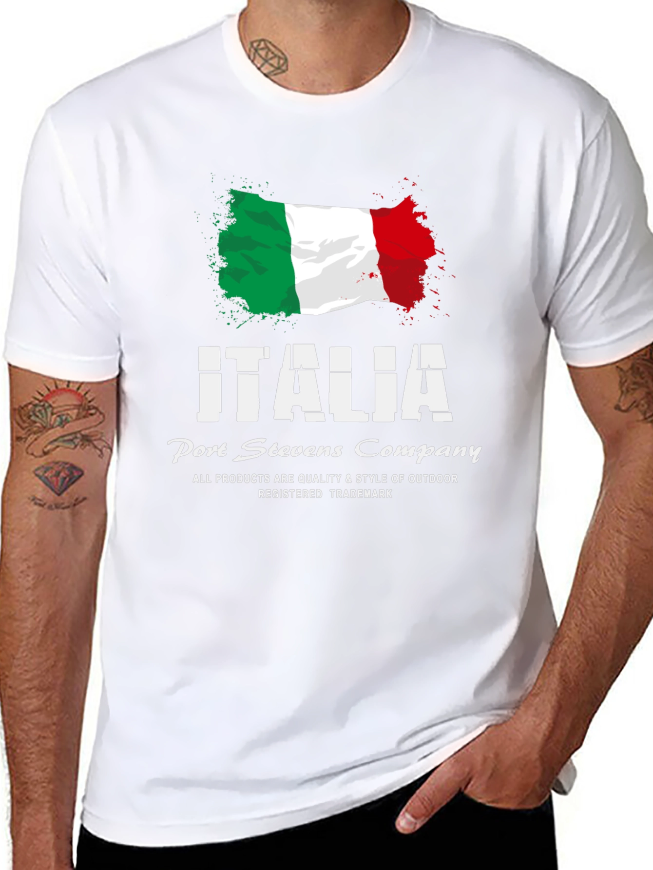 Italia Flag Graphic T-Shirt - Port Stevens Company