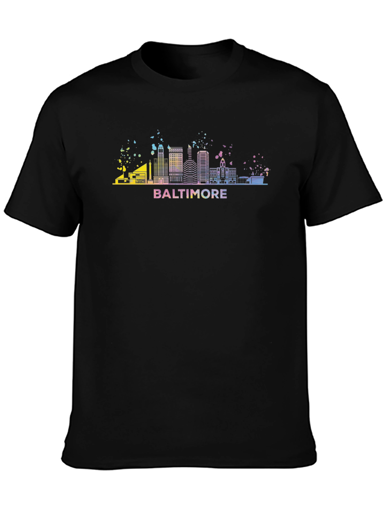 Baltimore Skyline Graphic Tee - Mens Black T-Shirt