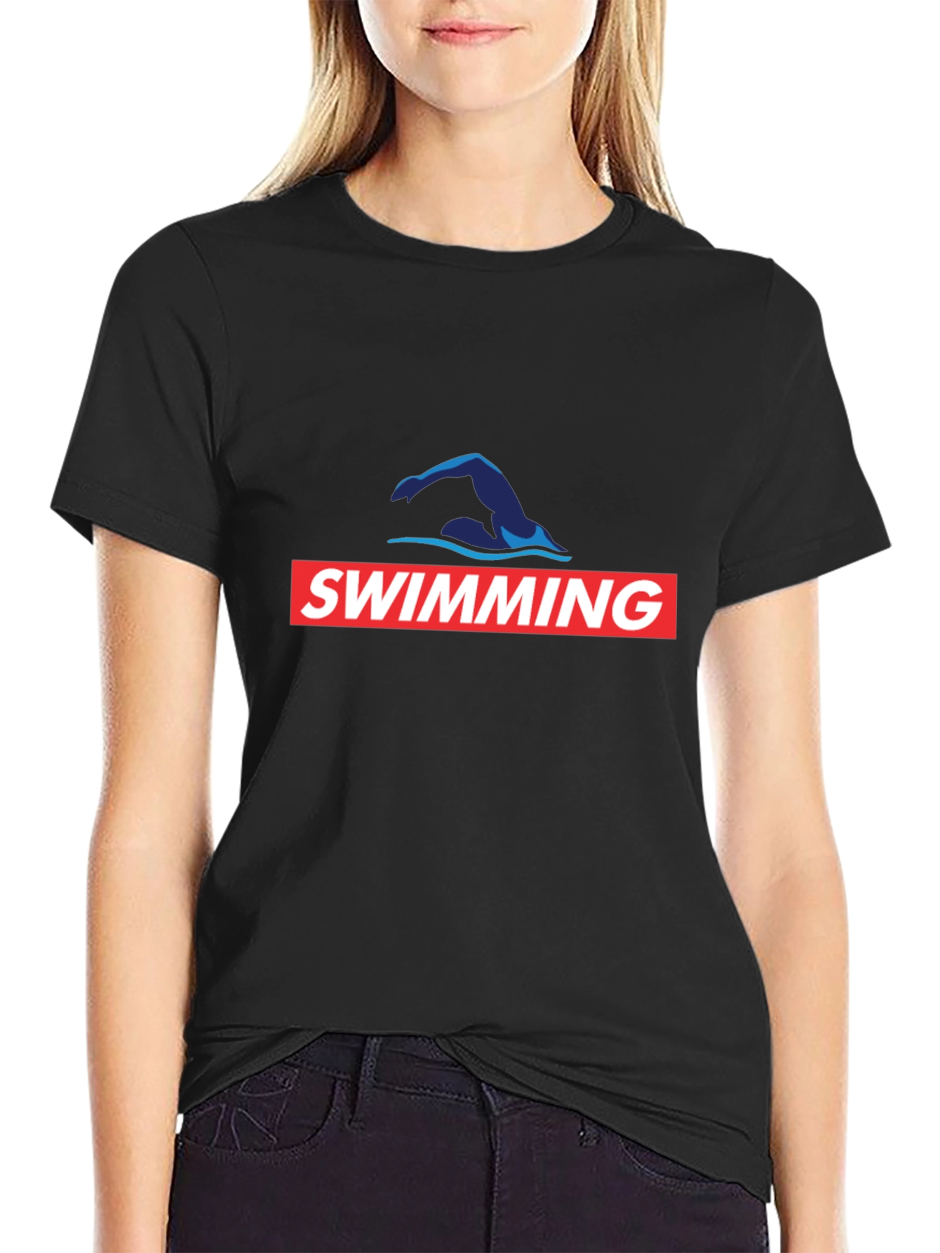 Swimming T-Shirt - Swim Cap Graphic Tee