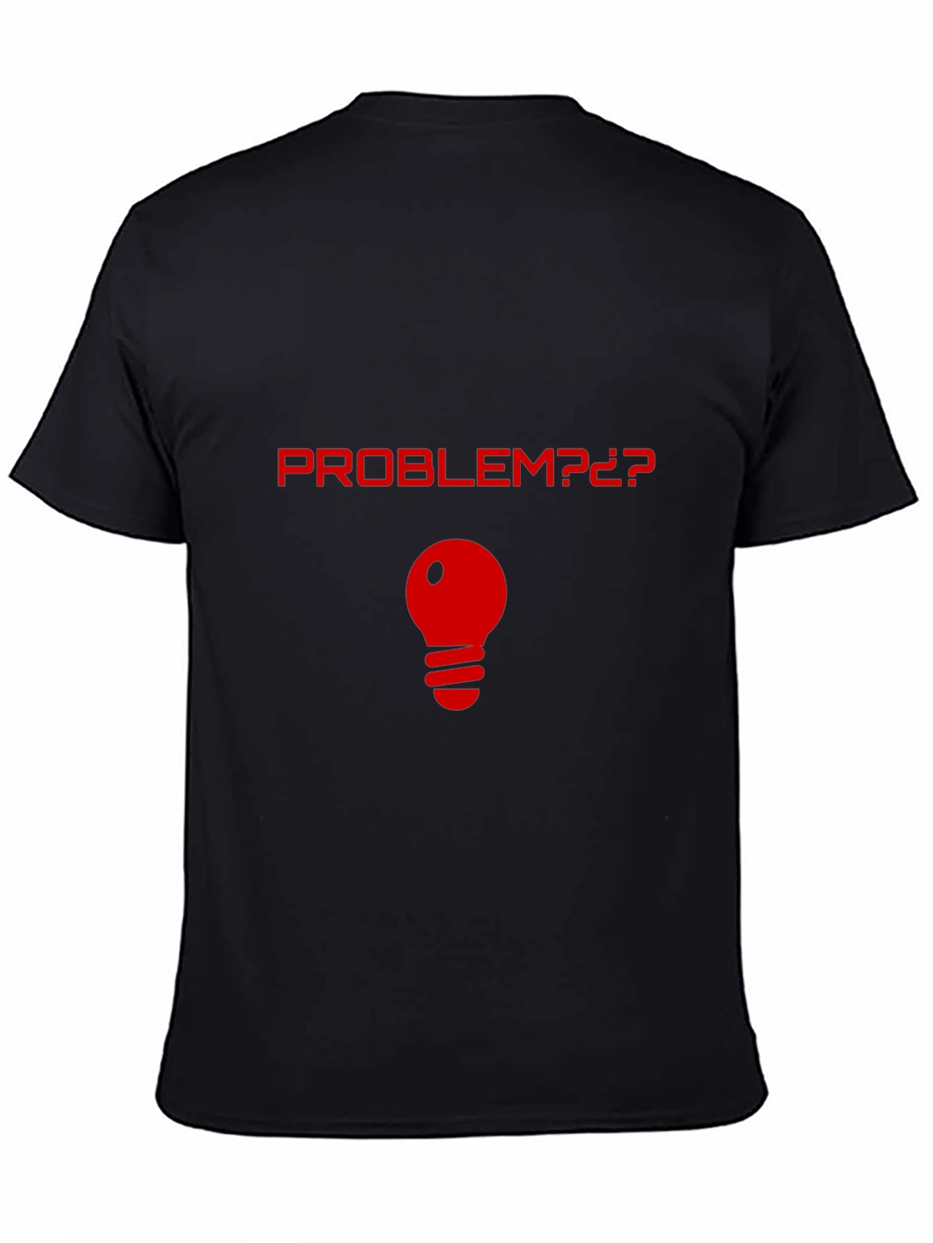 Problem Light Bulb Graphic T-Shirt - Novelty Tee