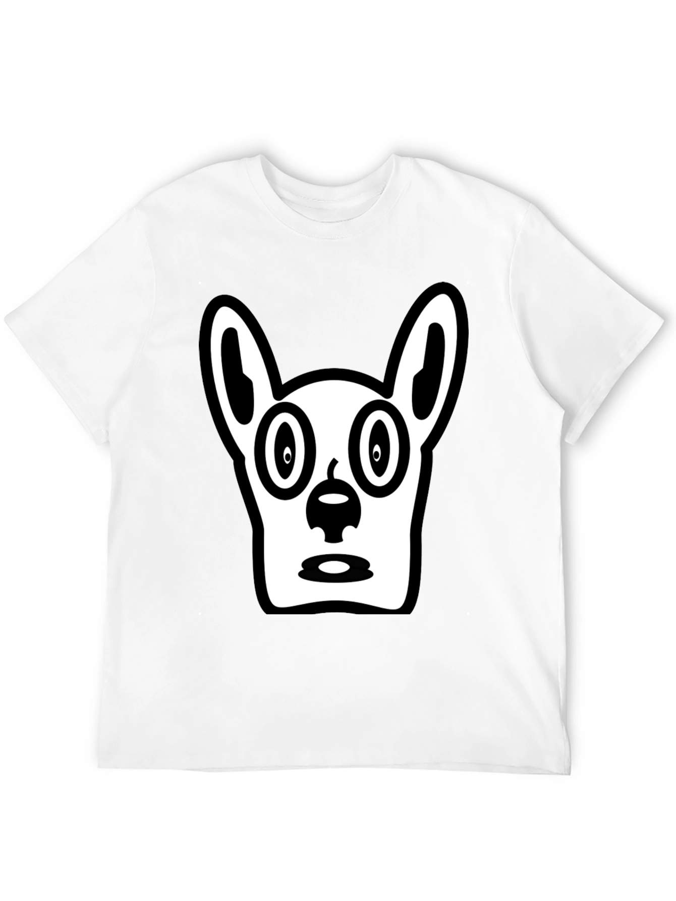 Dog Graphic Print Black T-Shirt