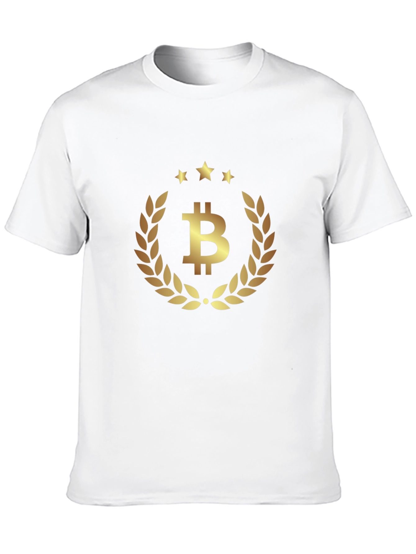 Bitcoin Laurel Wreath Graphic Tee - Crypto Currency