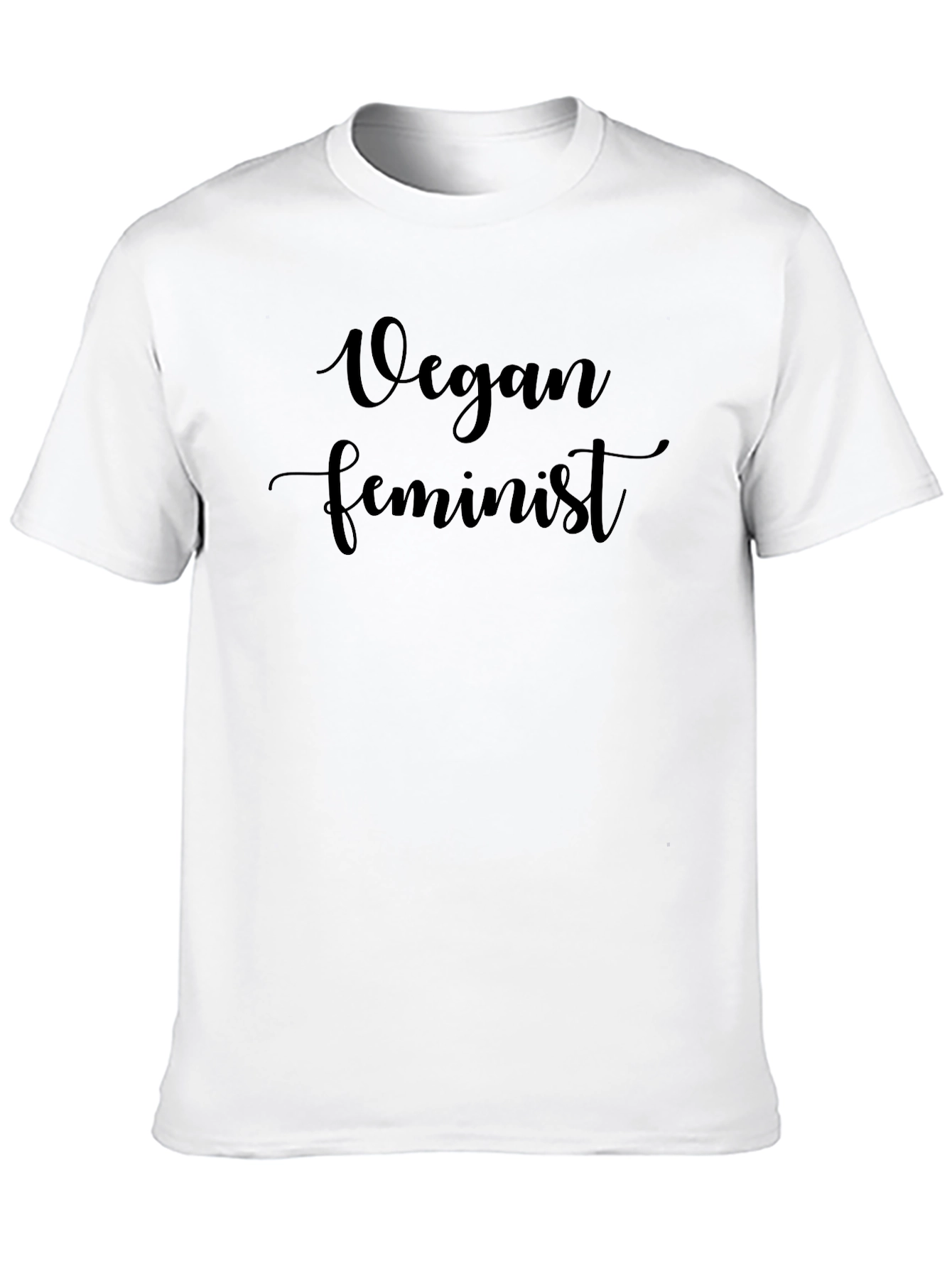 Vegan Feminist Black T-Shirt