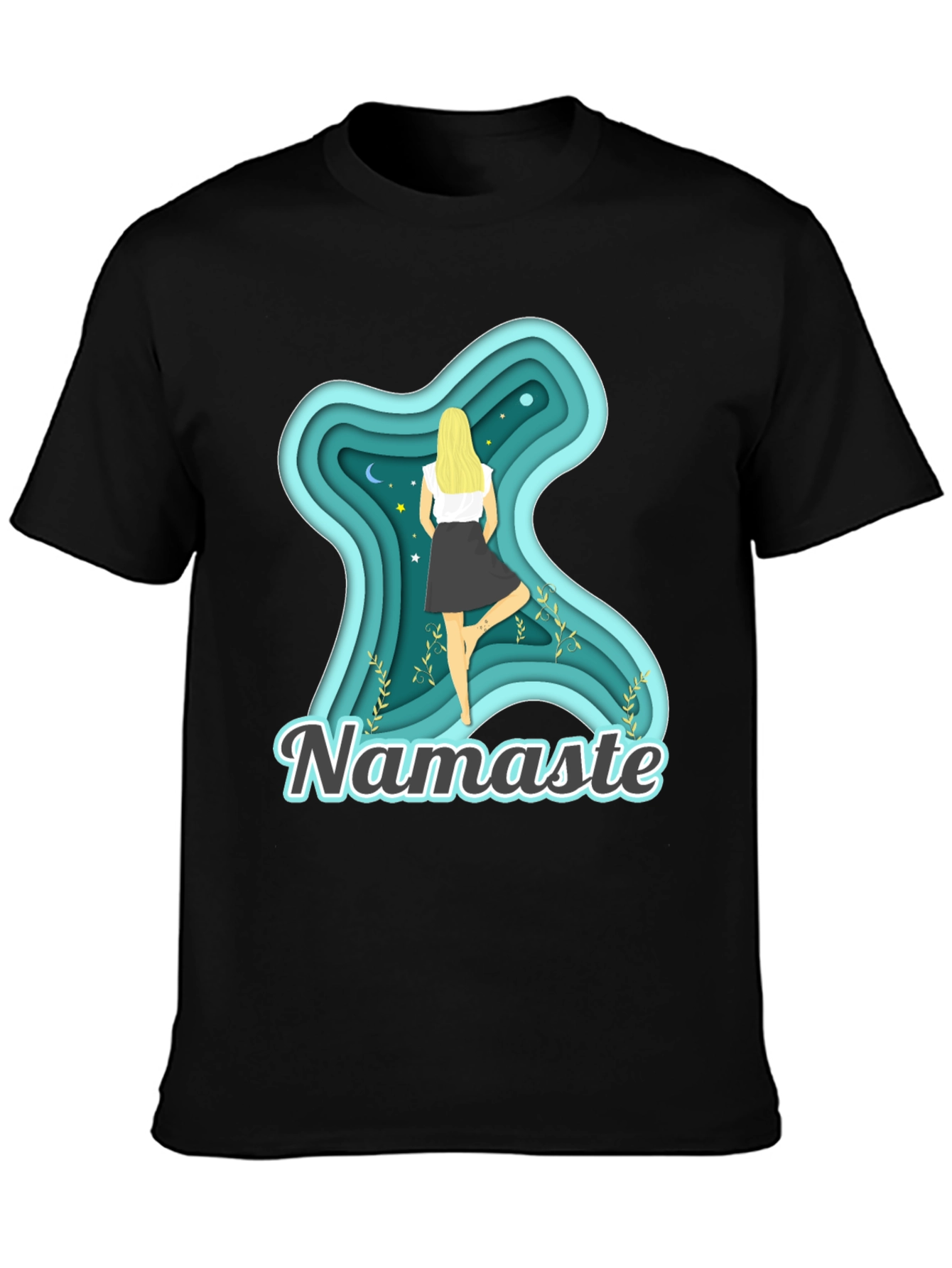 Namaste Yoga T-Shirt - Meditative Tree Pose