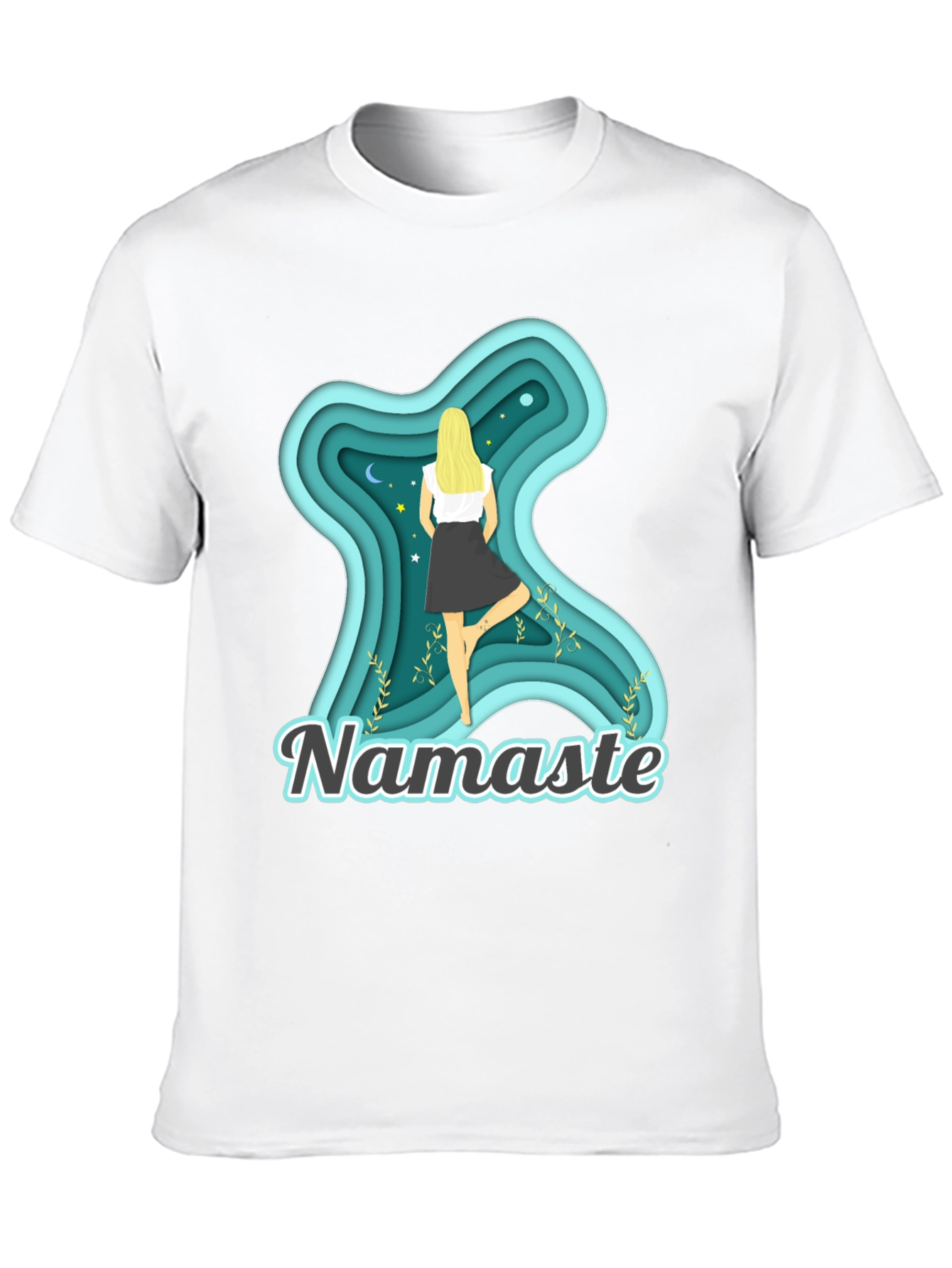Namaste Yoga T-Shirt - Meditative Tree Pose