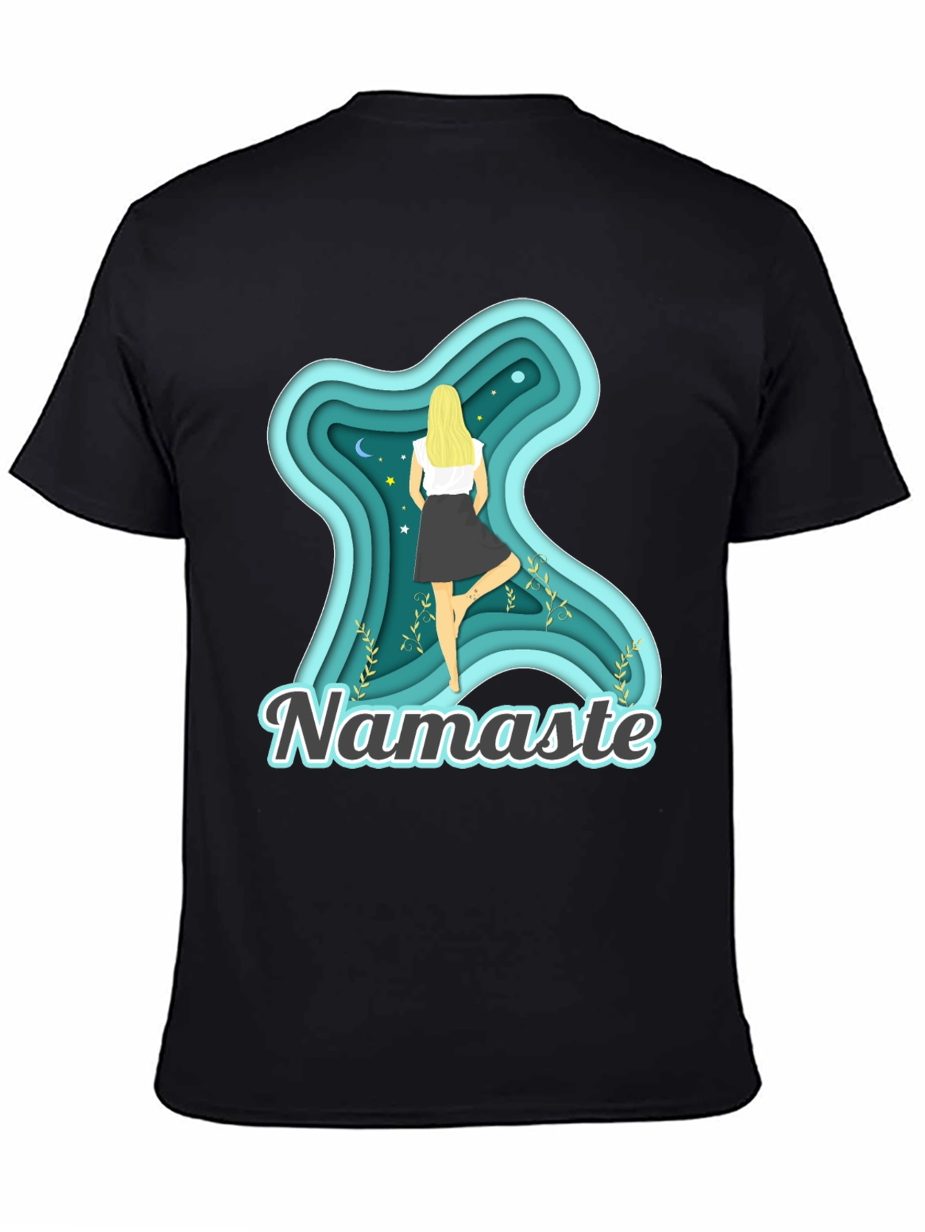 Namaste Yoga T-Shirt - Meditative Tree Pose