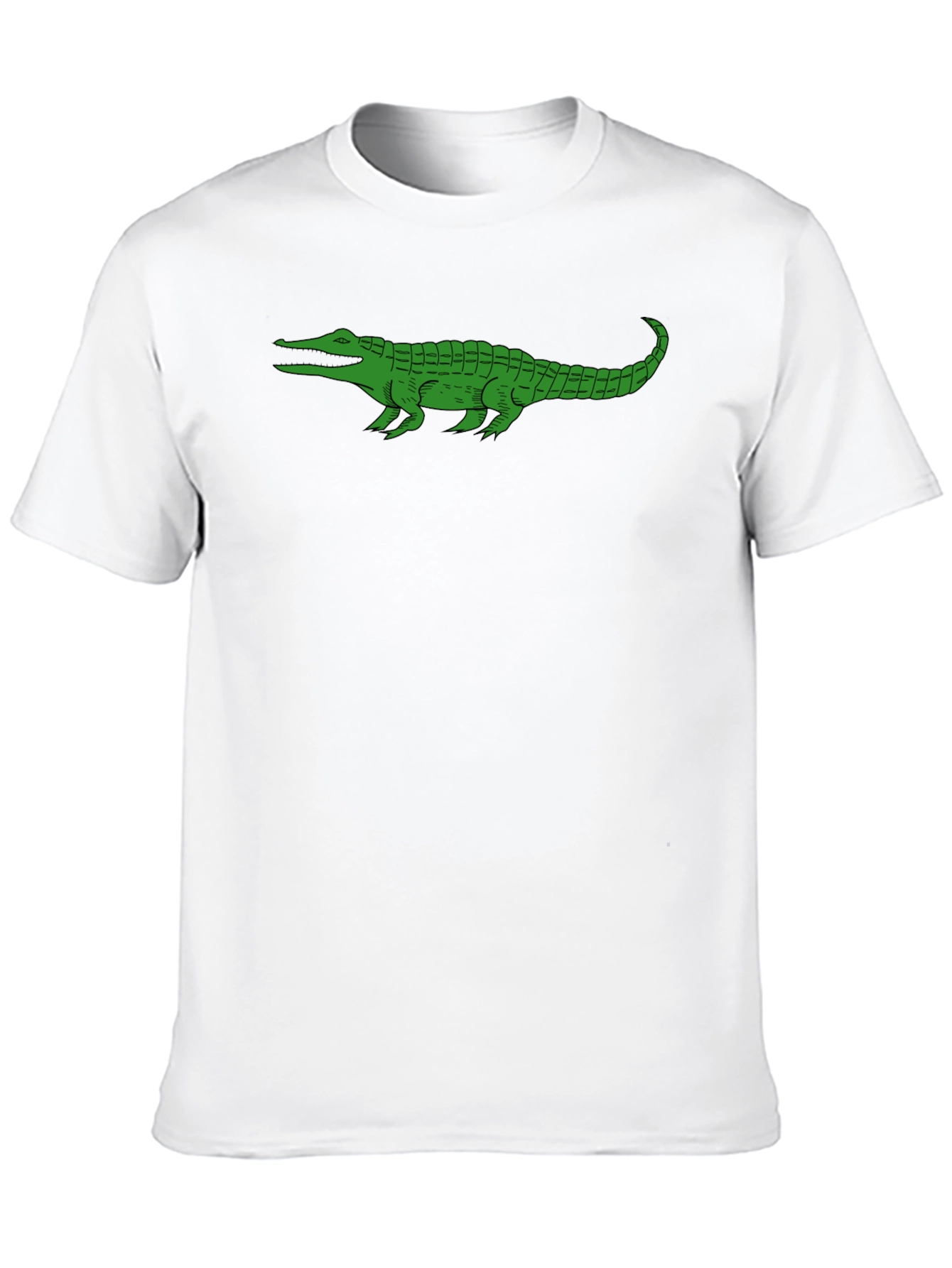 Green Alligator Graphic Tee - Black