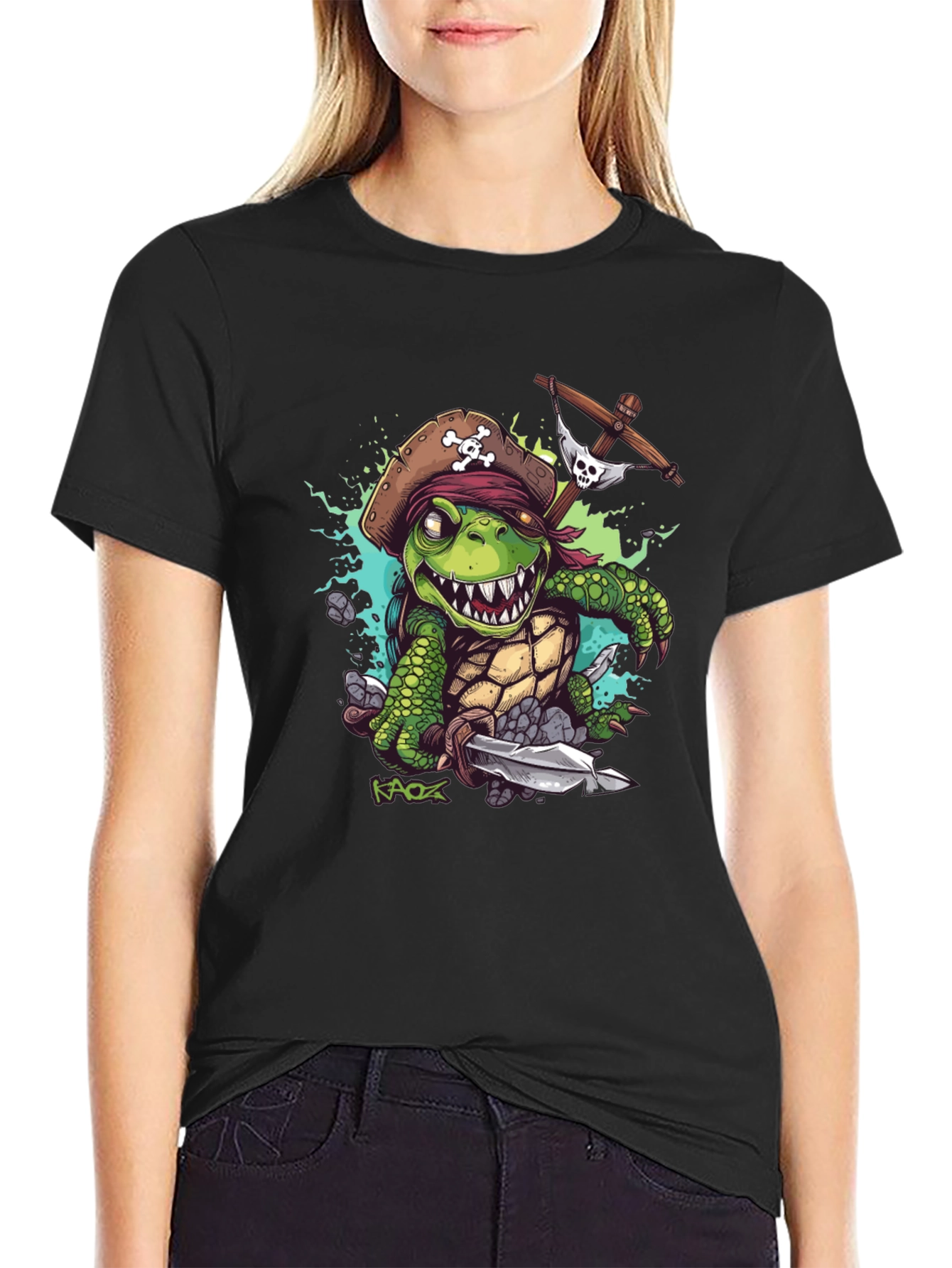 Pirate Turtle Graphic Tee - Unique Design