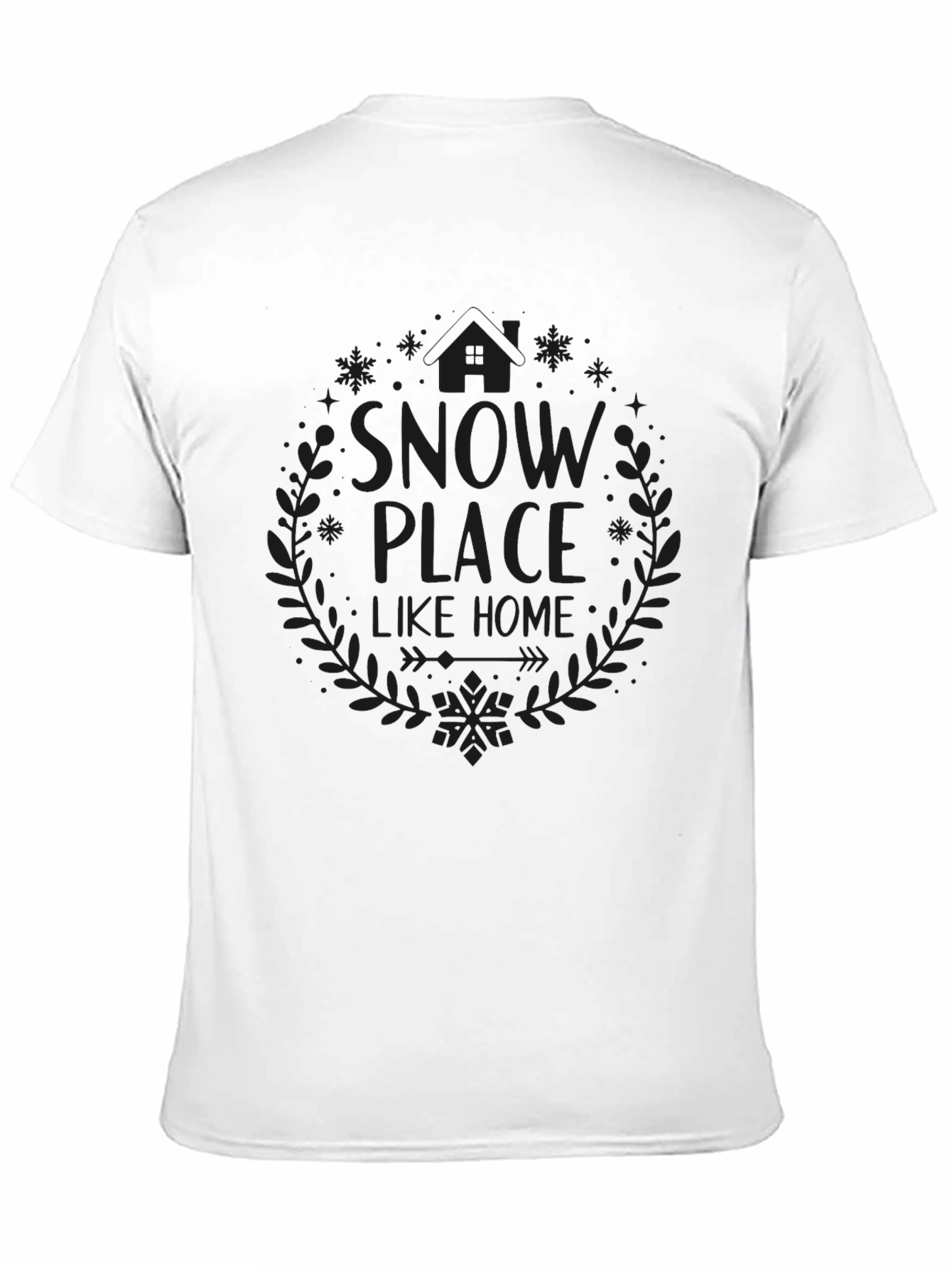 A Snow Place Like Home Black Tee