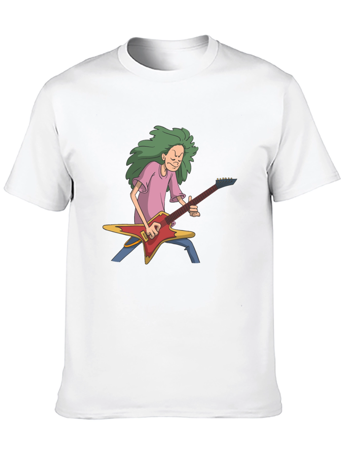 Cartoon Guitarist Black T-Shirt