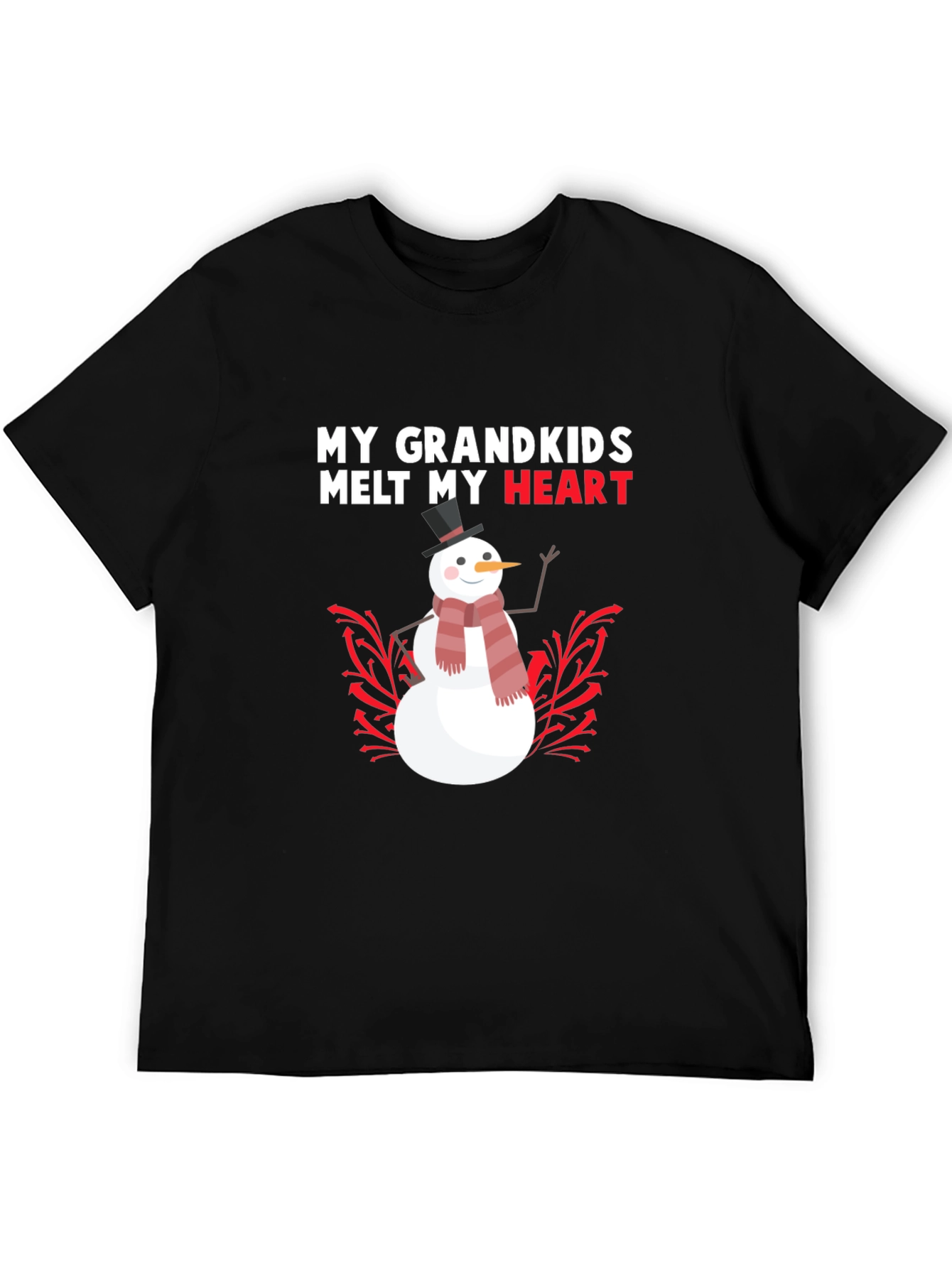 My Grandkids Melt My Heart Snowman T-Shirt