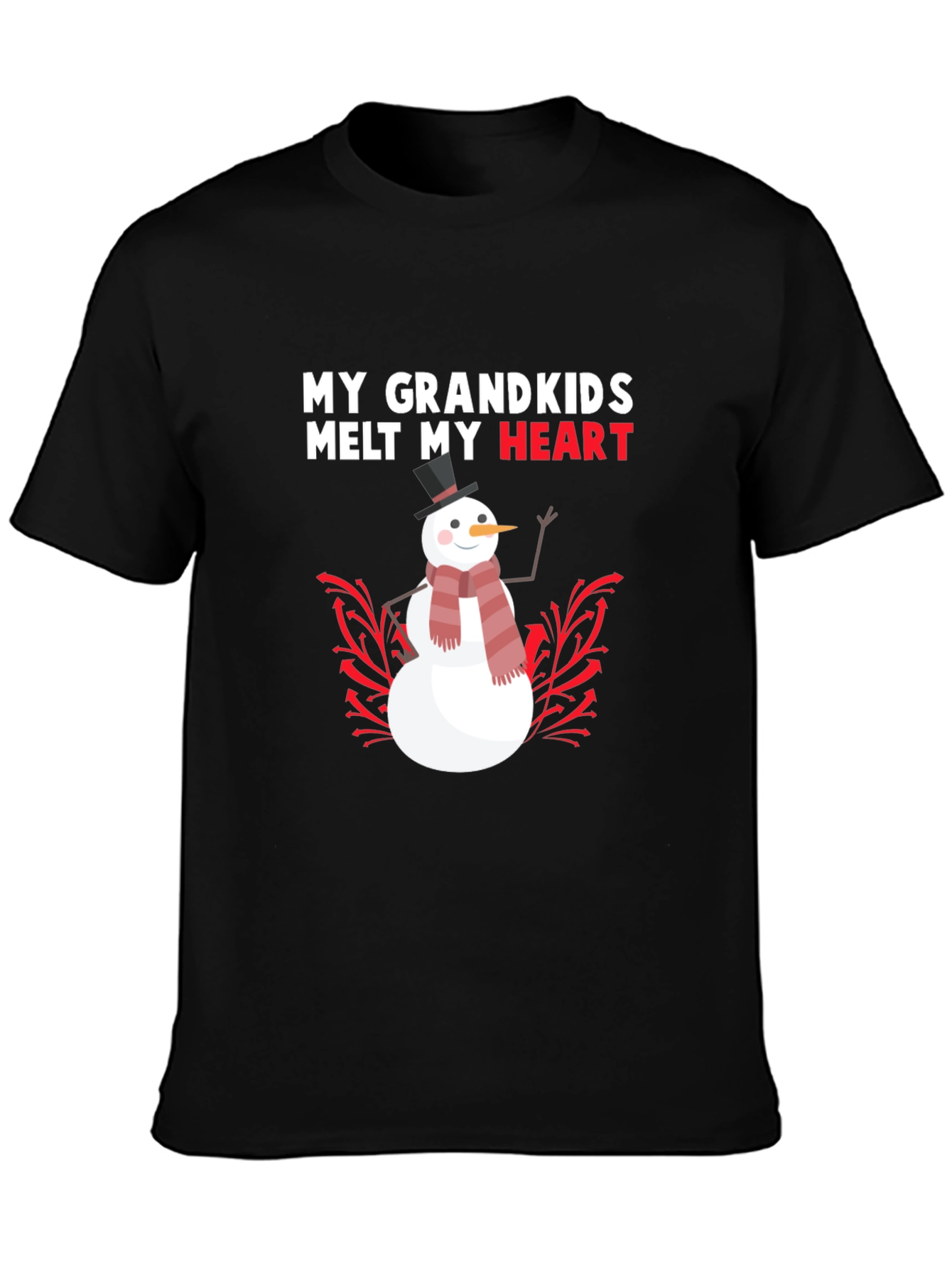 My Grandkids Melt My Heart Snowman T-Shirt