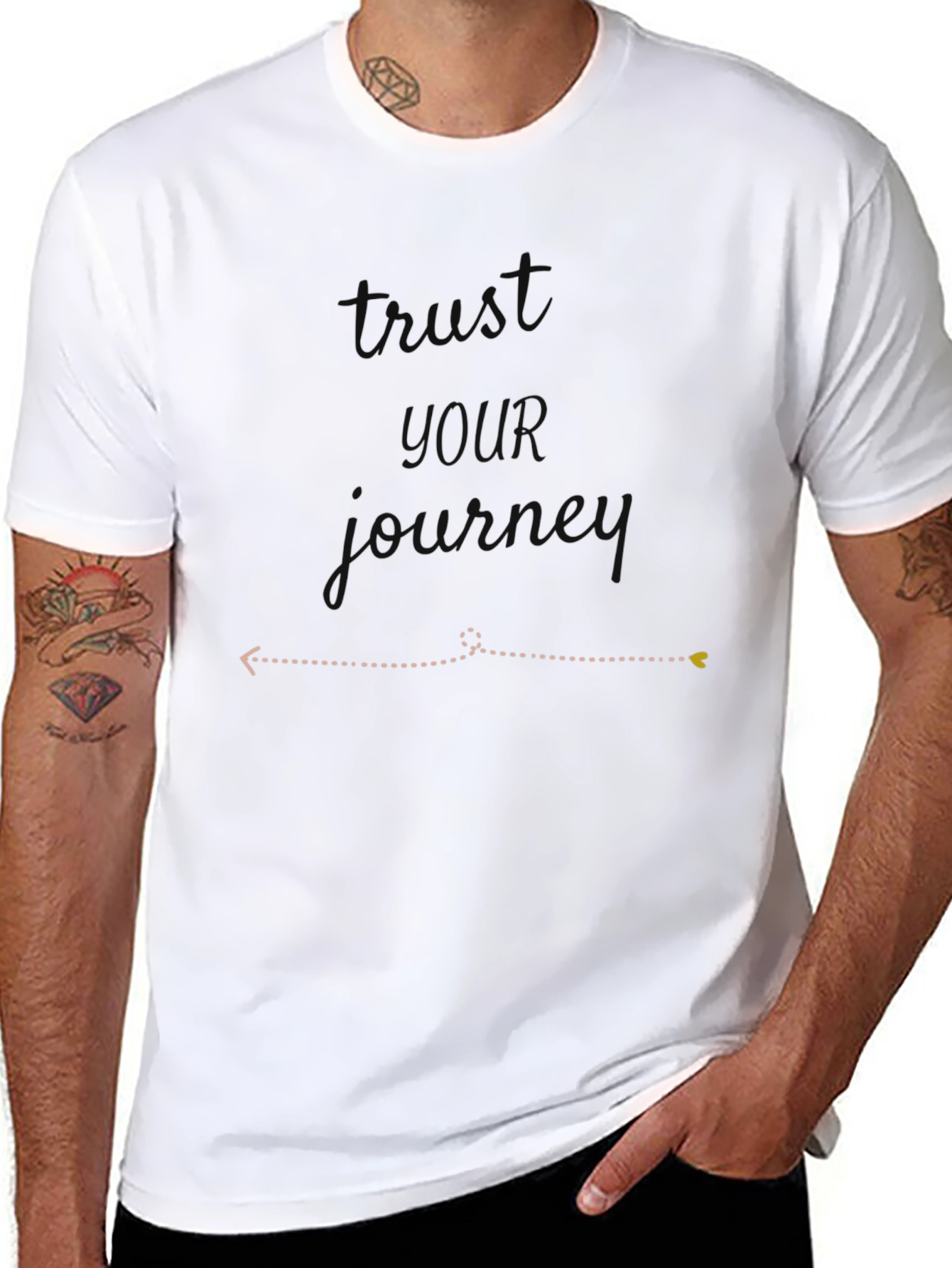 Trust the Journey Black Graphic Tee