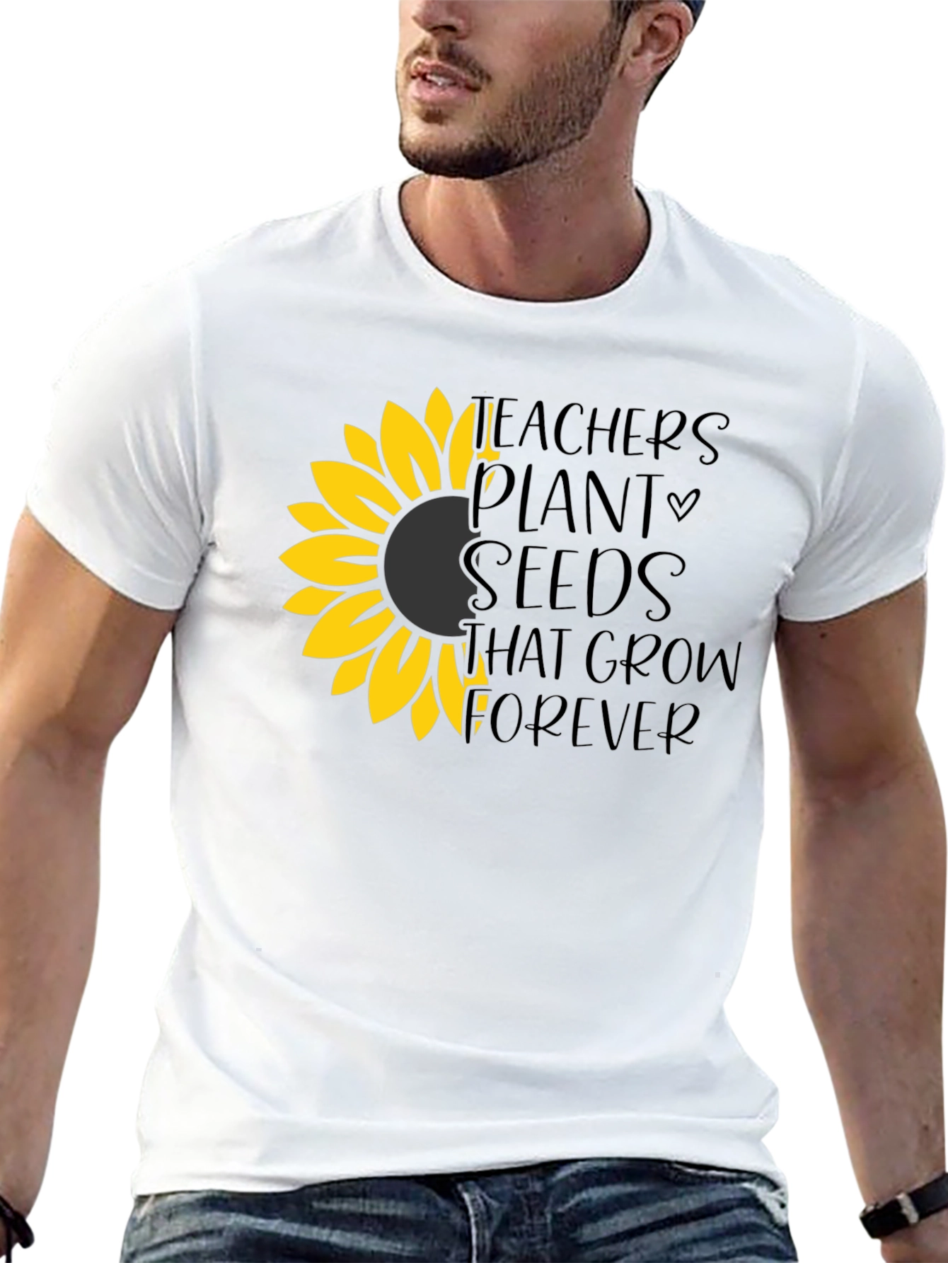 Teachers Plant Seeds T-Shirt - Sunflower Design