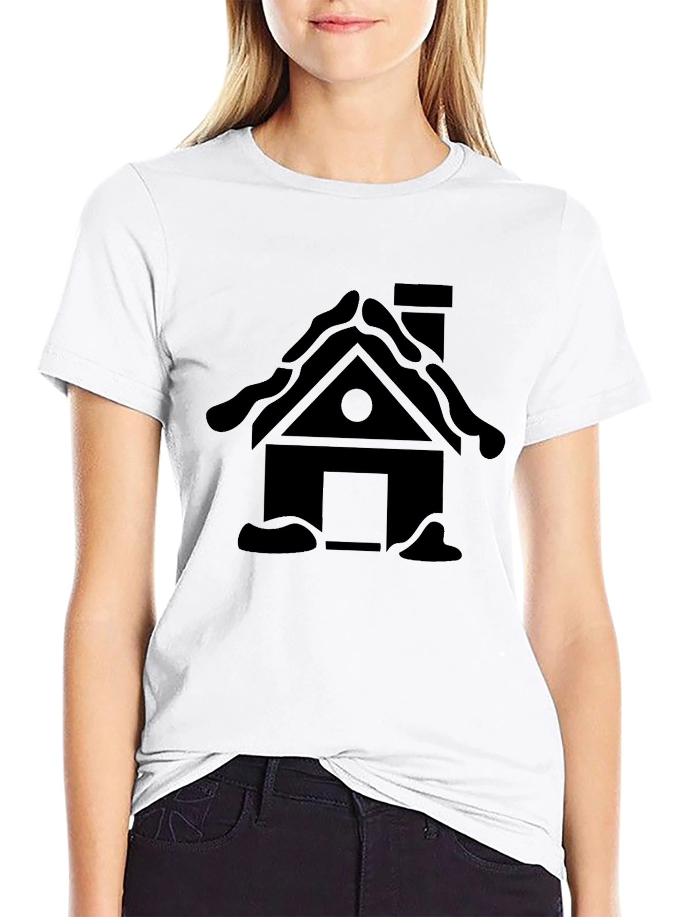 Cabin Tee - Black House Graphic T-Shirt