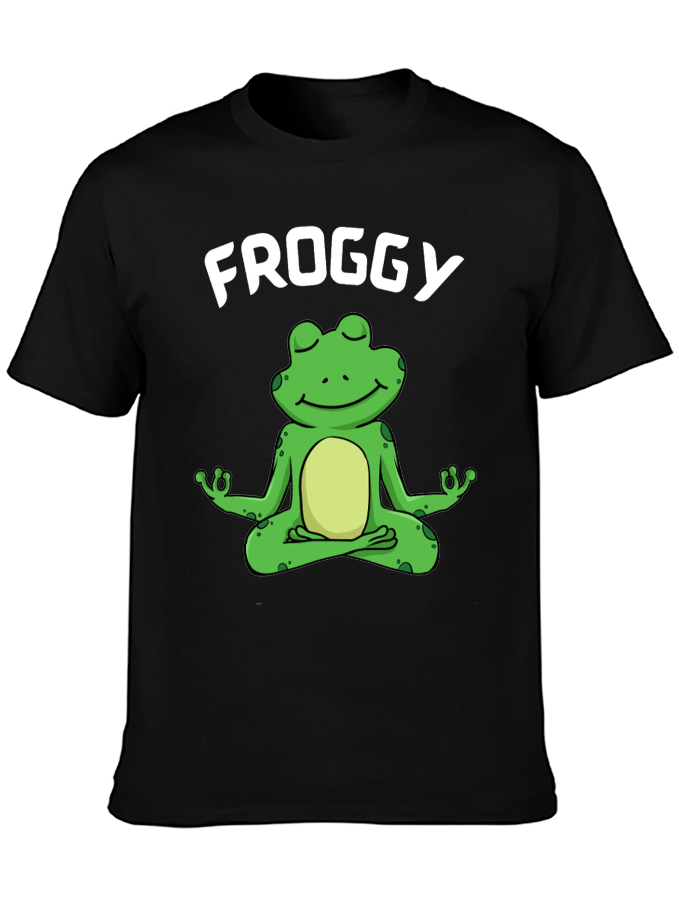 Froggy Meditation T-Shirt - Relaxed Fit Black