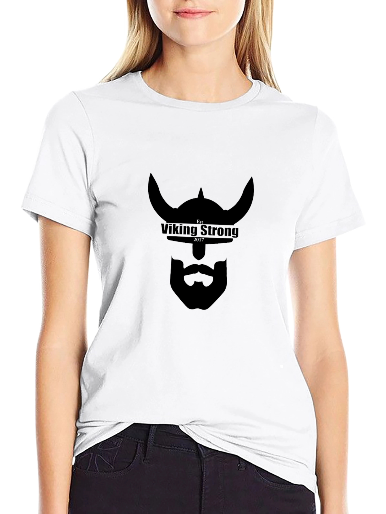 Viking Strong T-Shirt - Black Graphic Tee