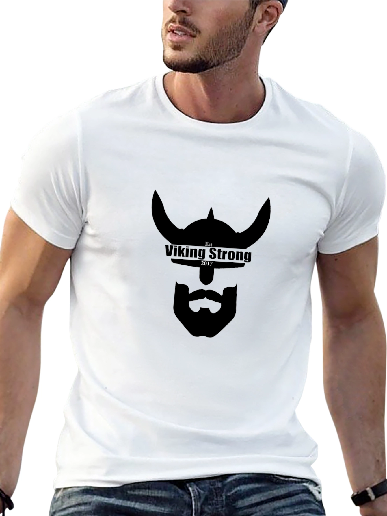 Viking Strong T-Shirt - Black Graphic Tee