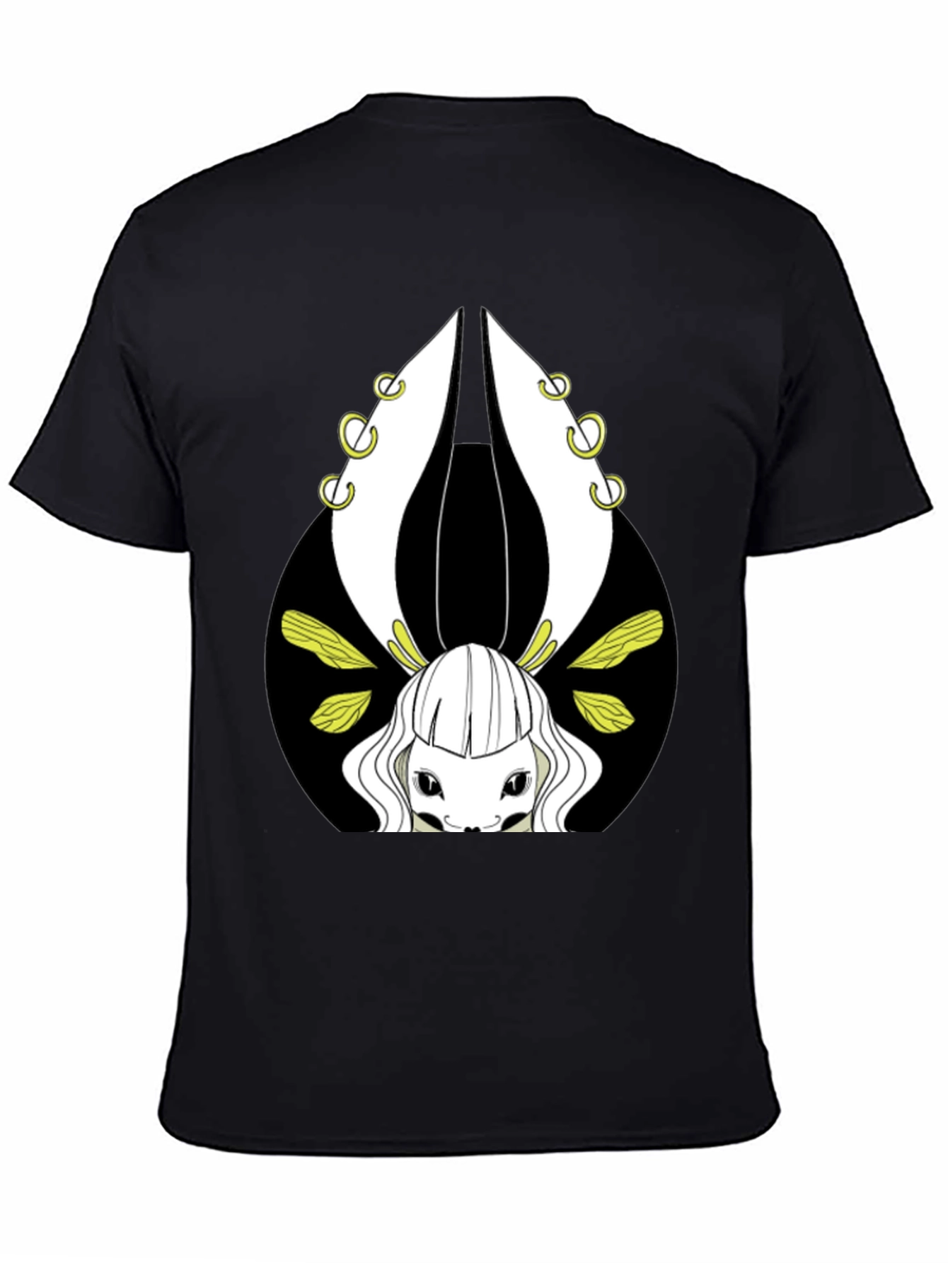 Unique Graphic Tee - Creature Design Black T-Shirt