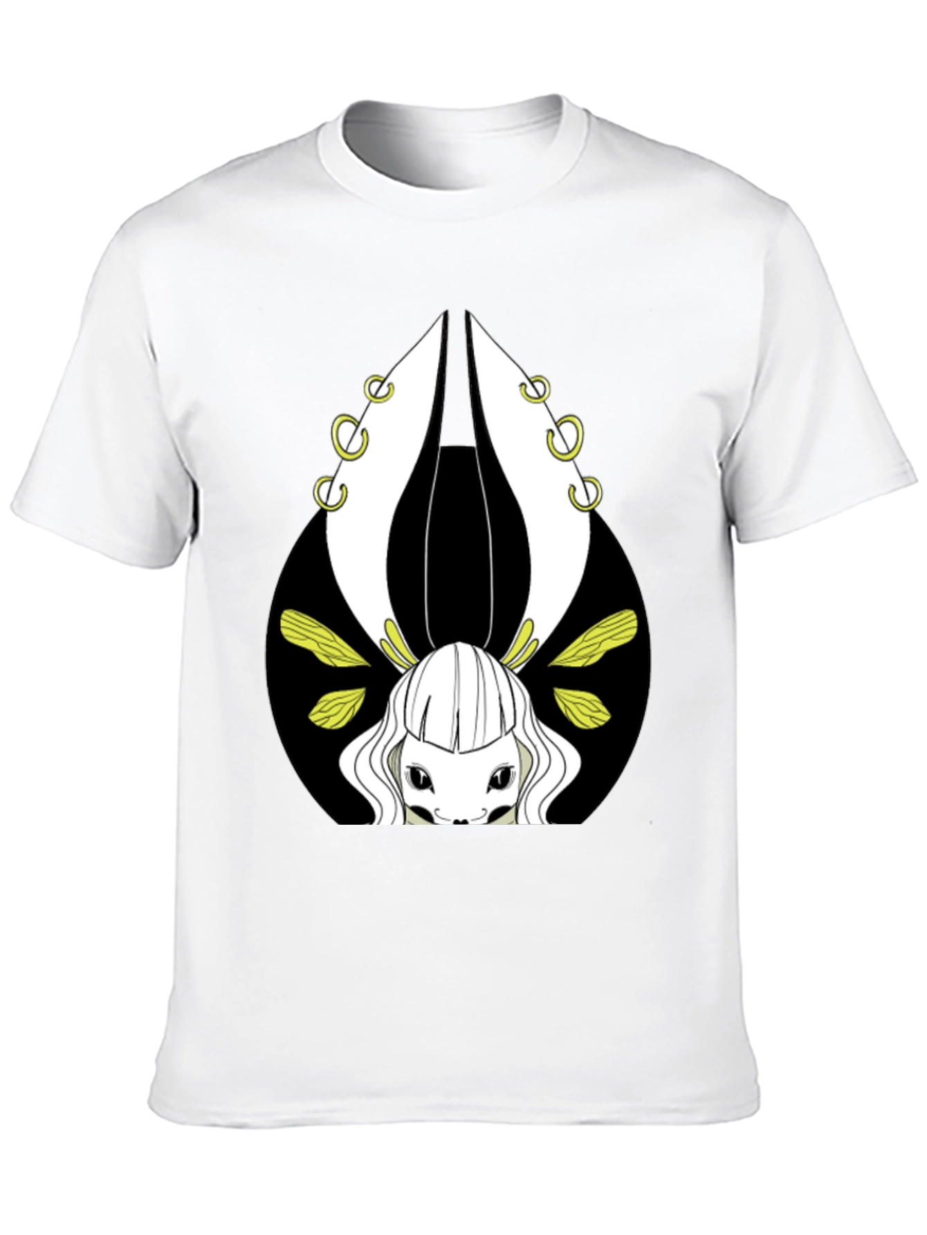 Unique Graphic Tee - Creature Design Black T-Shirt